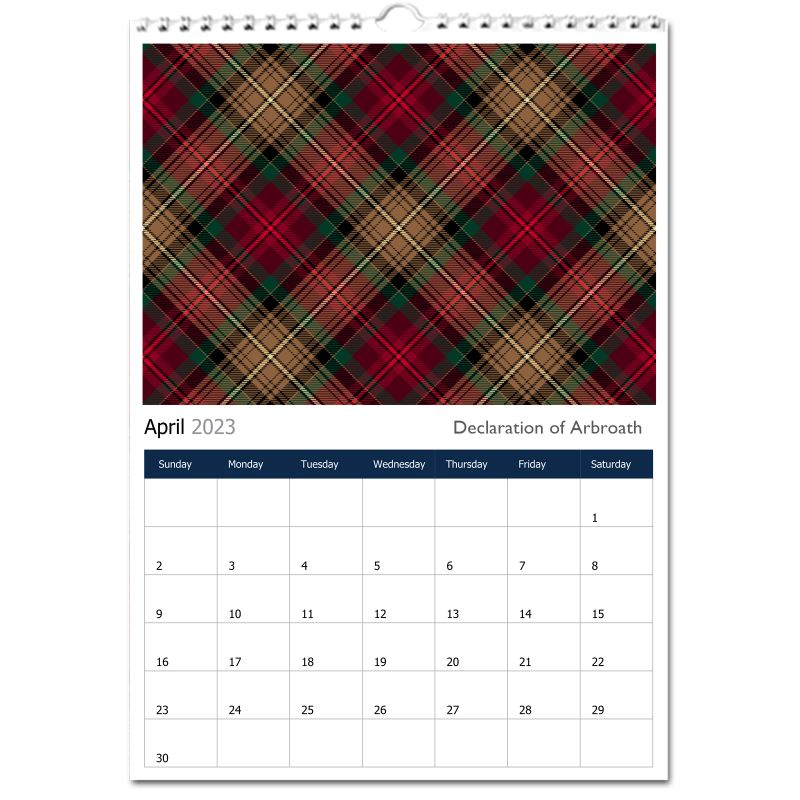Perpetual Tartan Calendar - 1/ Earthrise
