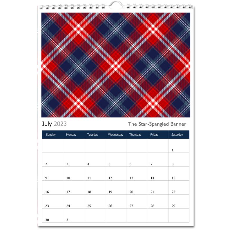 Perpetual Tartan Calendar - 1/ Earthrise
