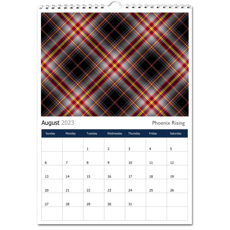 Perpetual Tartan Calendar - 1/ Earthrise
