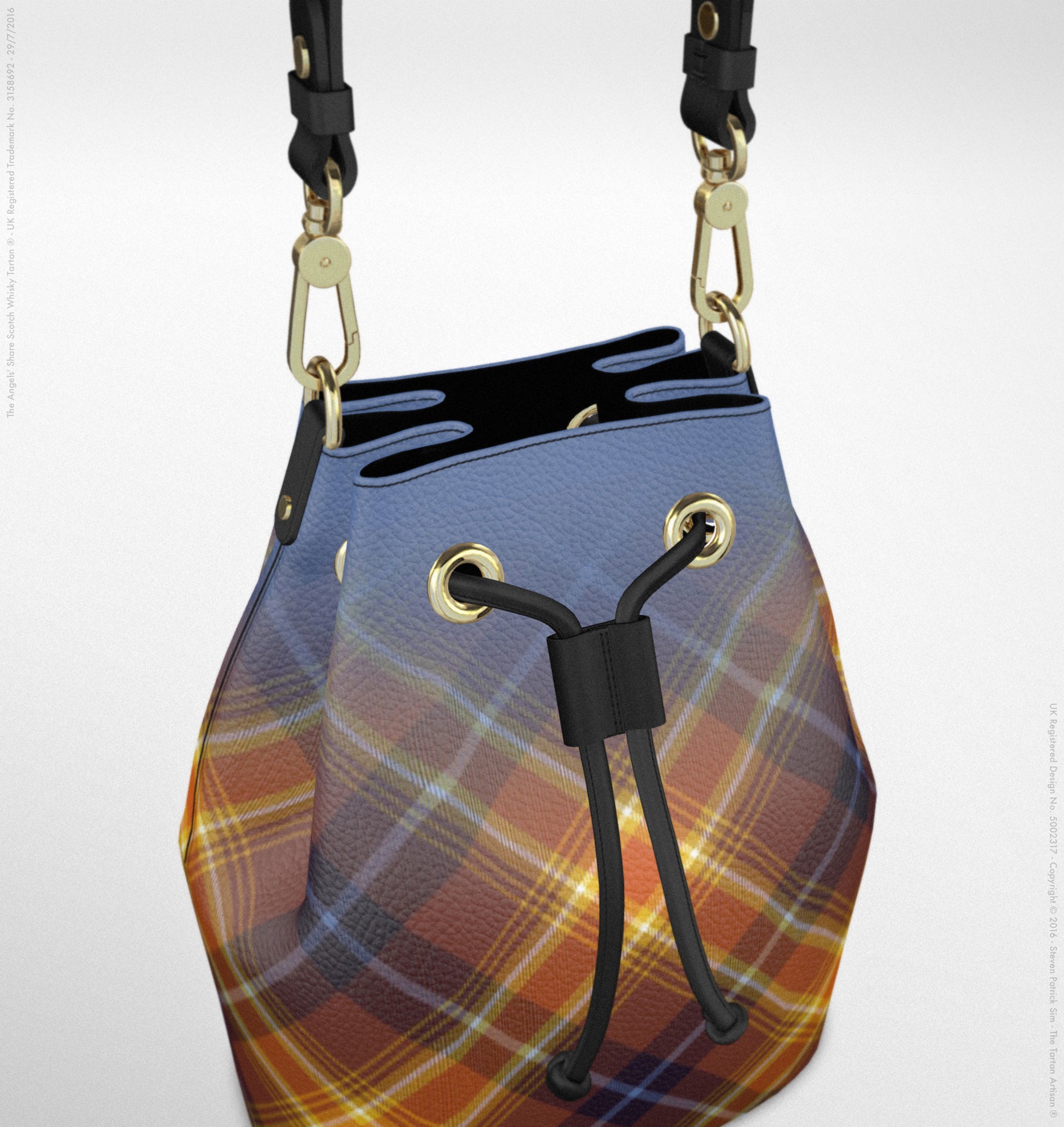 The Angels' Share Leather Bucket Designer Hand Bag - by Steven Patrick Sim, the Tartan Artisan - Made in the UK
