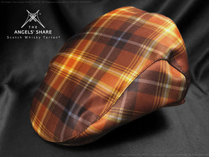 The Angels' Share Scotch Whisky Tartan® Suede Barnton Cap made in Scotland by Steven Patrick Sim the Tartan Artisan