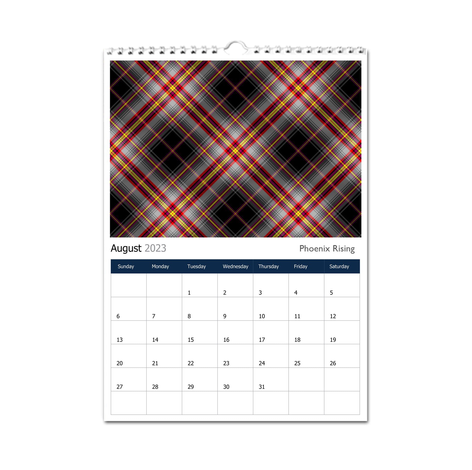 The Tartan Artisan perpetual CALENDAR - Phoenix Rising Edition