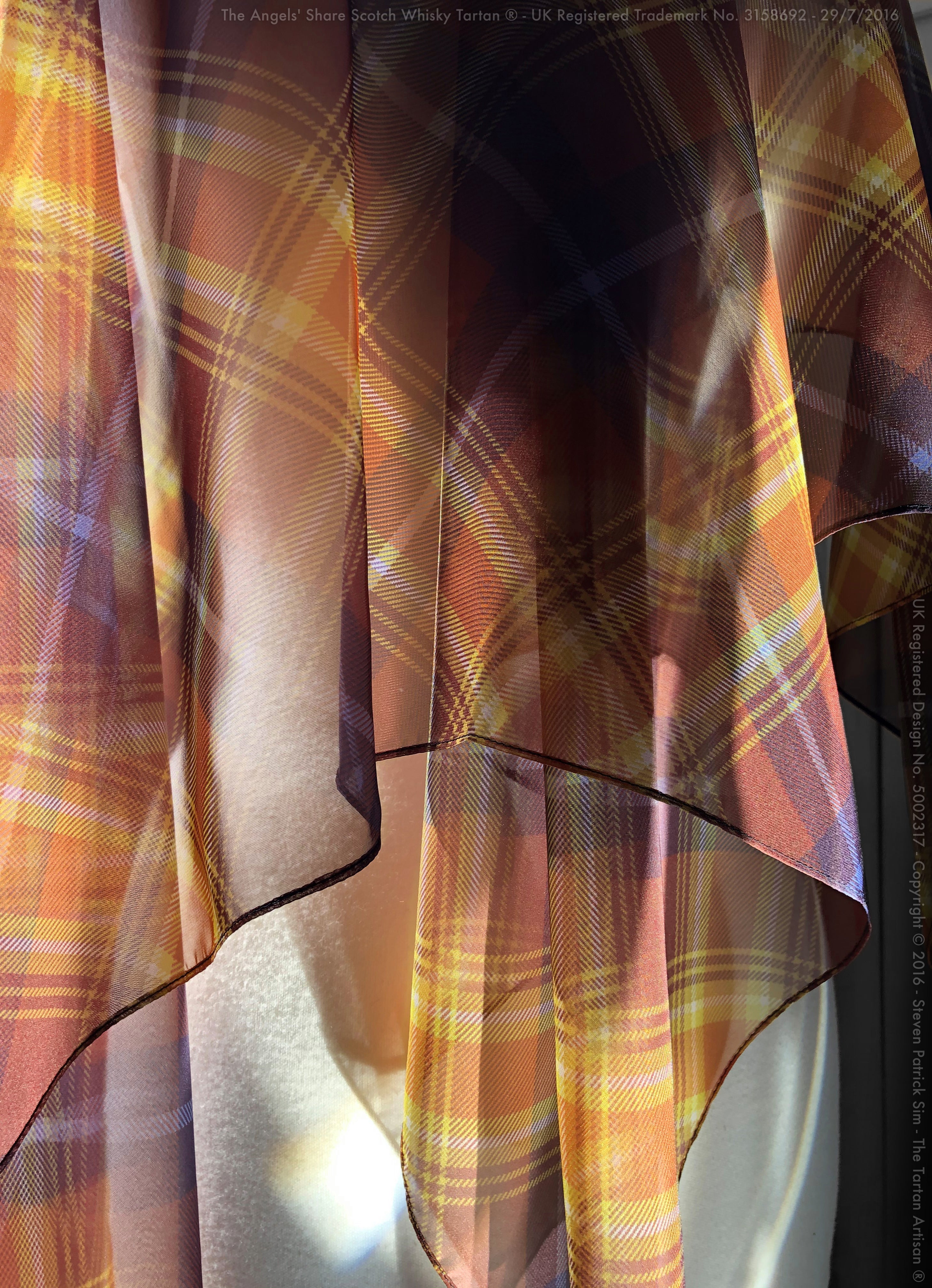 The Angels' Share Scotch Whisky Tartan® Paris Chiffon Scarf - by the Tartan Artisan