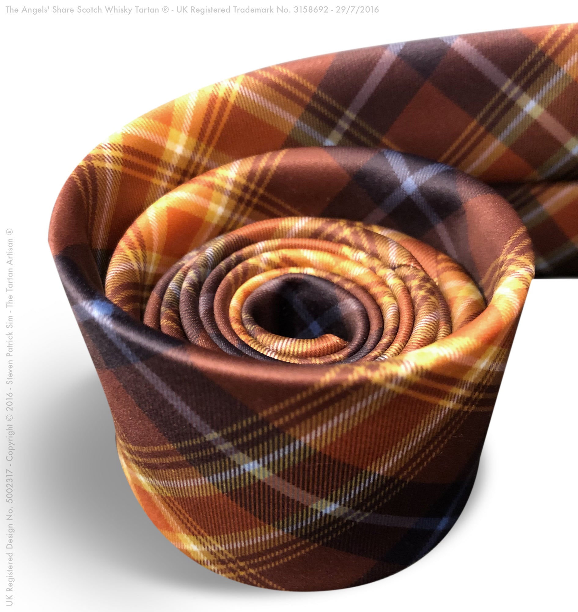 The Angels' Share Scotch Whisky Tartan Gents Neck Tie made in Scotland - designed by the Tartan Artisan