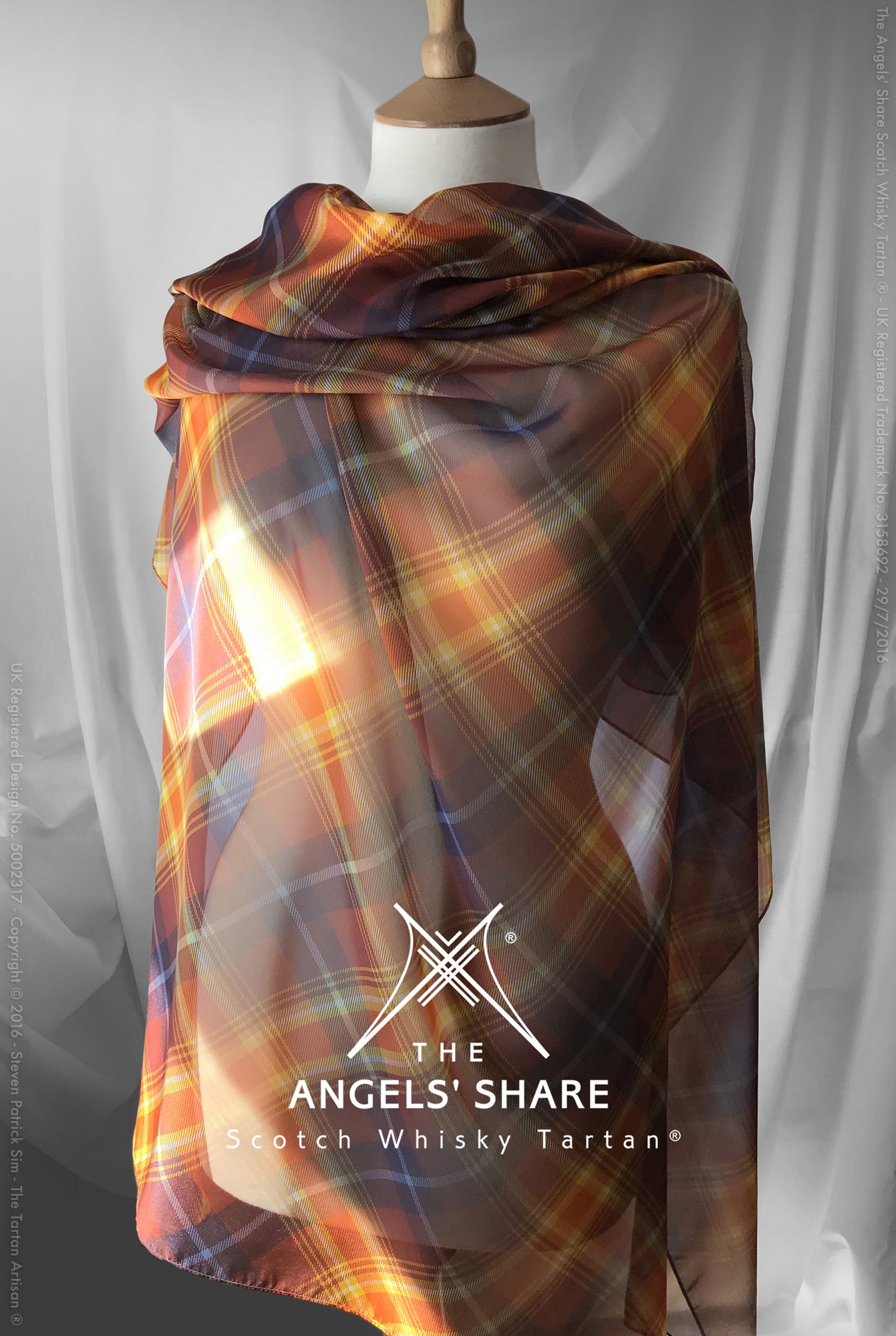 The Angels' Share Scotch Whisky Tartan® Paris Chiffon Scarf the ideal gift