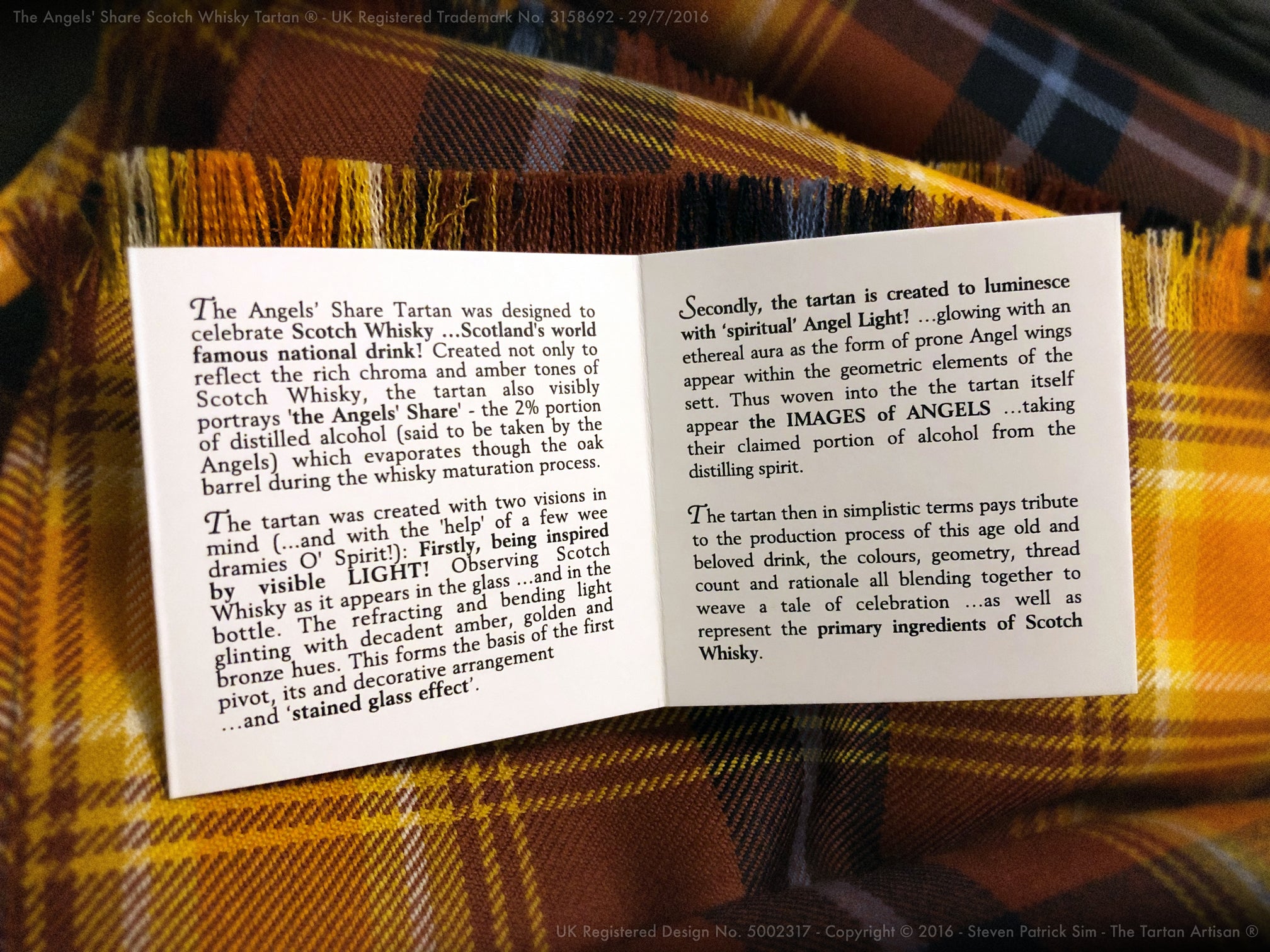The Angels' Share Scotch Whisky Tartan® - Worsted Wool Scarf