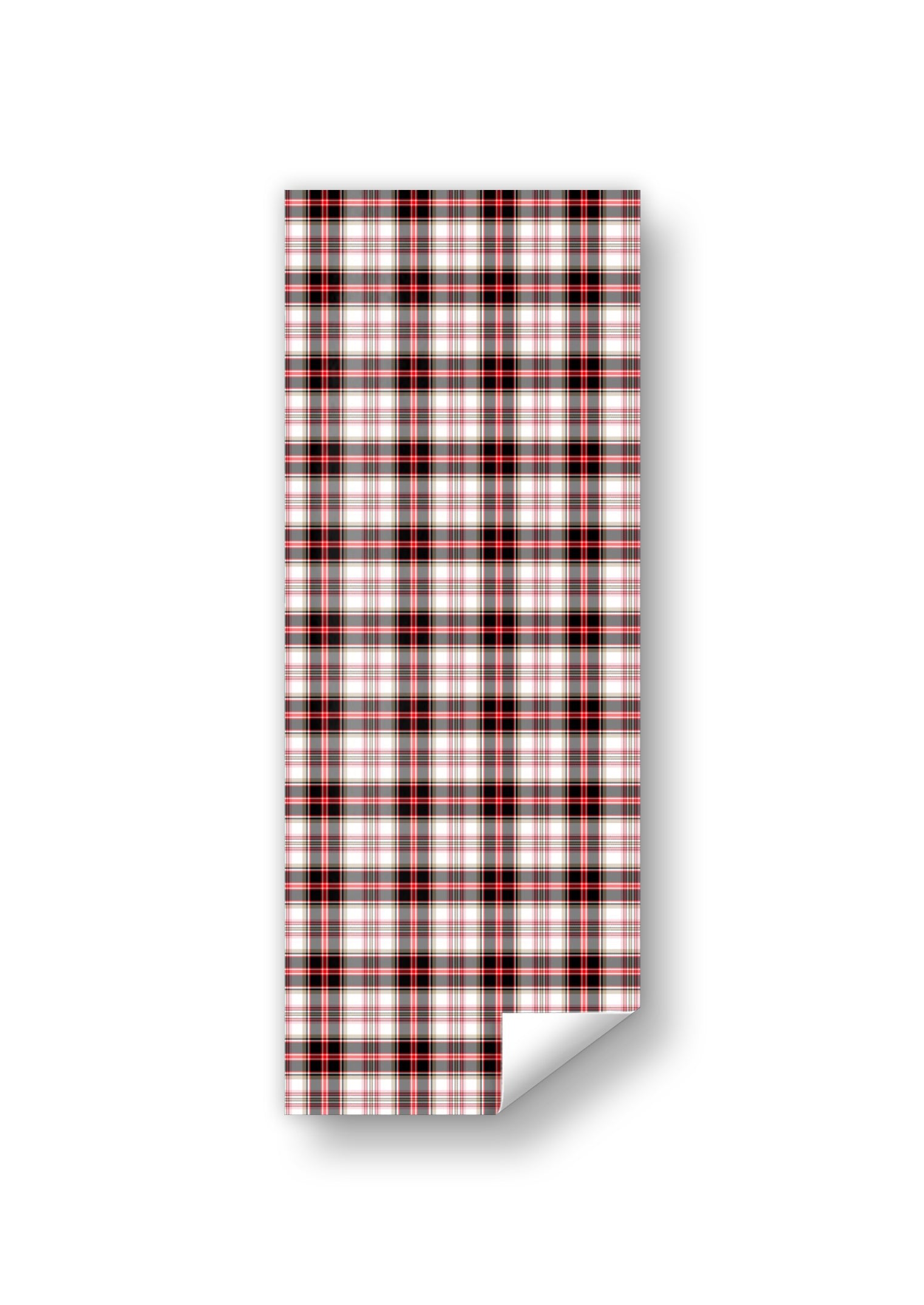 Madam Butterfly Tartan Gift Wrap - Printed at a reduced sett