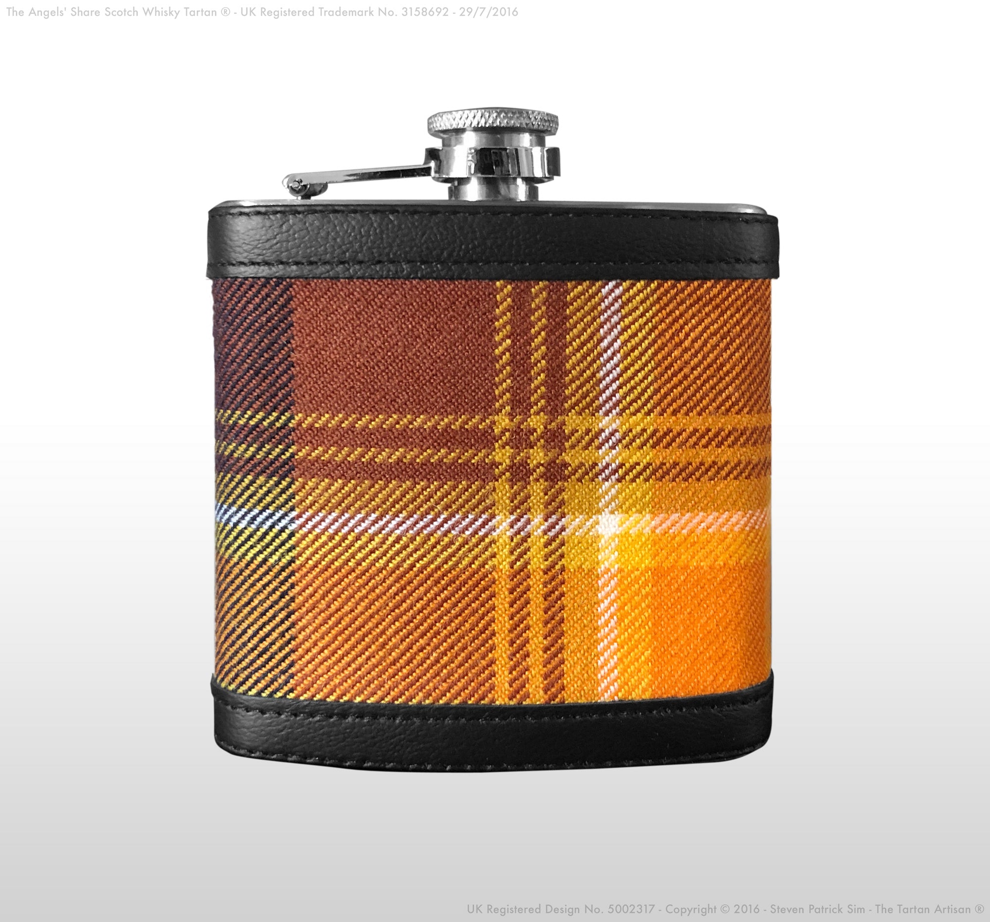 The Angels' Share - 6oz Stainless Steel Tartan Hip Flask