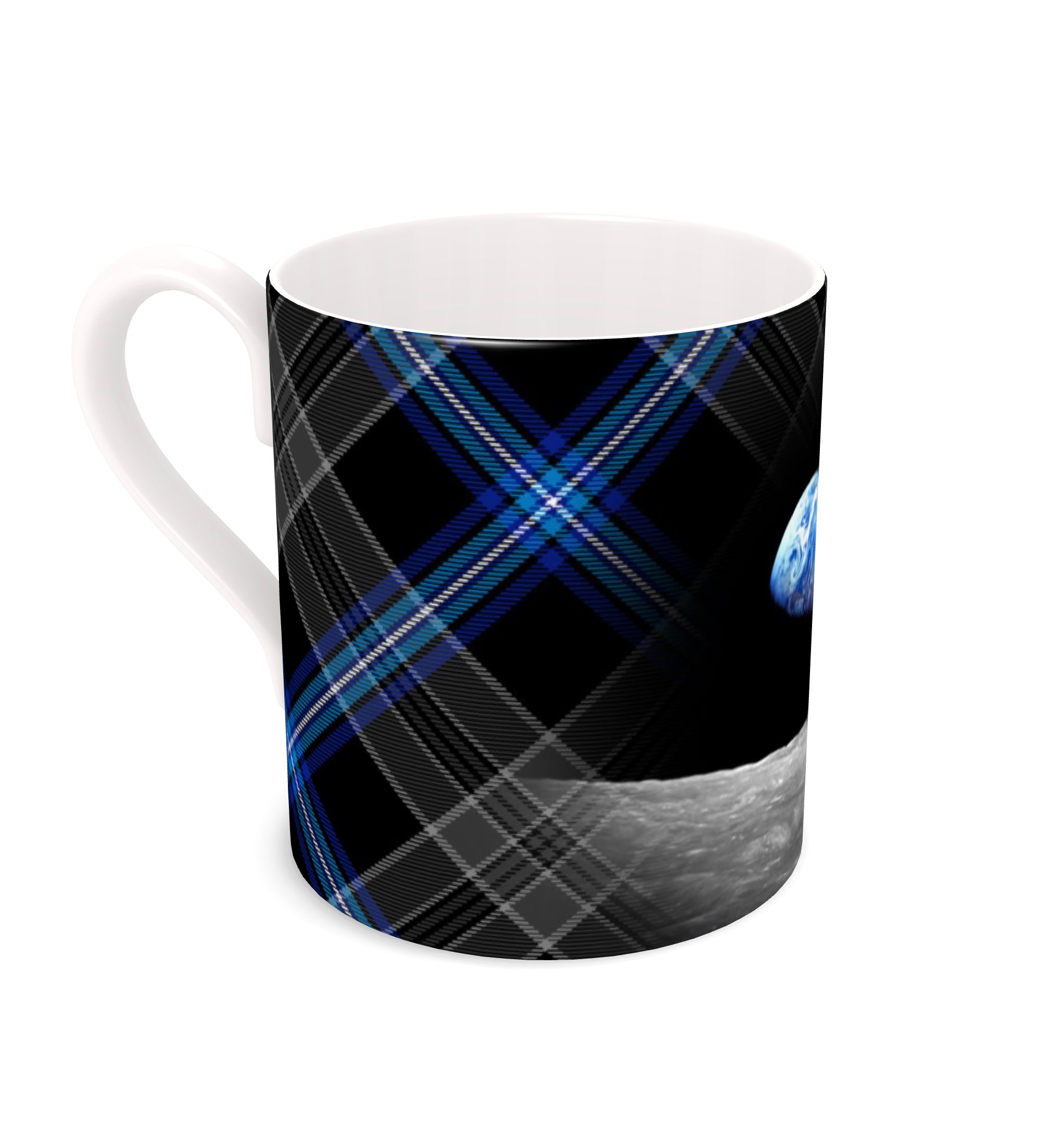 Earthrise Tartan 2.0 - Fine Bone China Mug - With Sett & Photo - 2