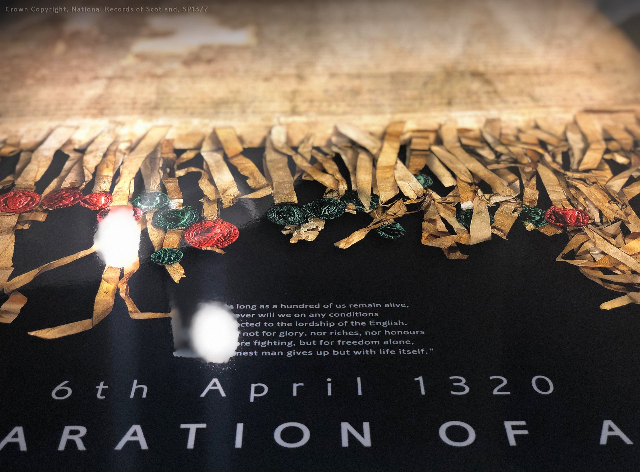 the Declaration of Arbroath fine art gold metallic print editions are a series of exclusive digital chromogenic prints - Black Onyx