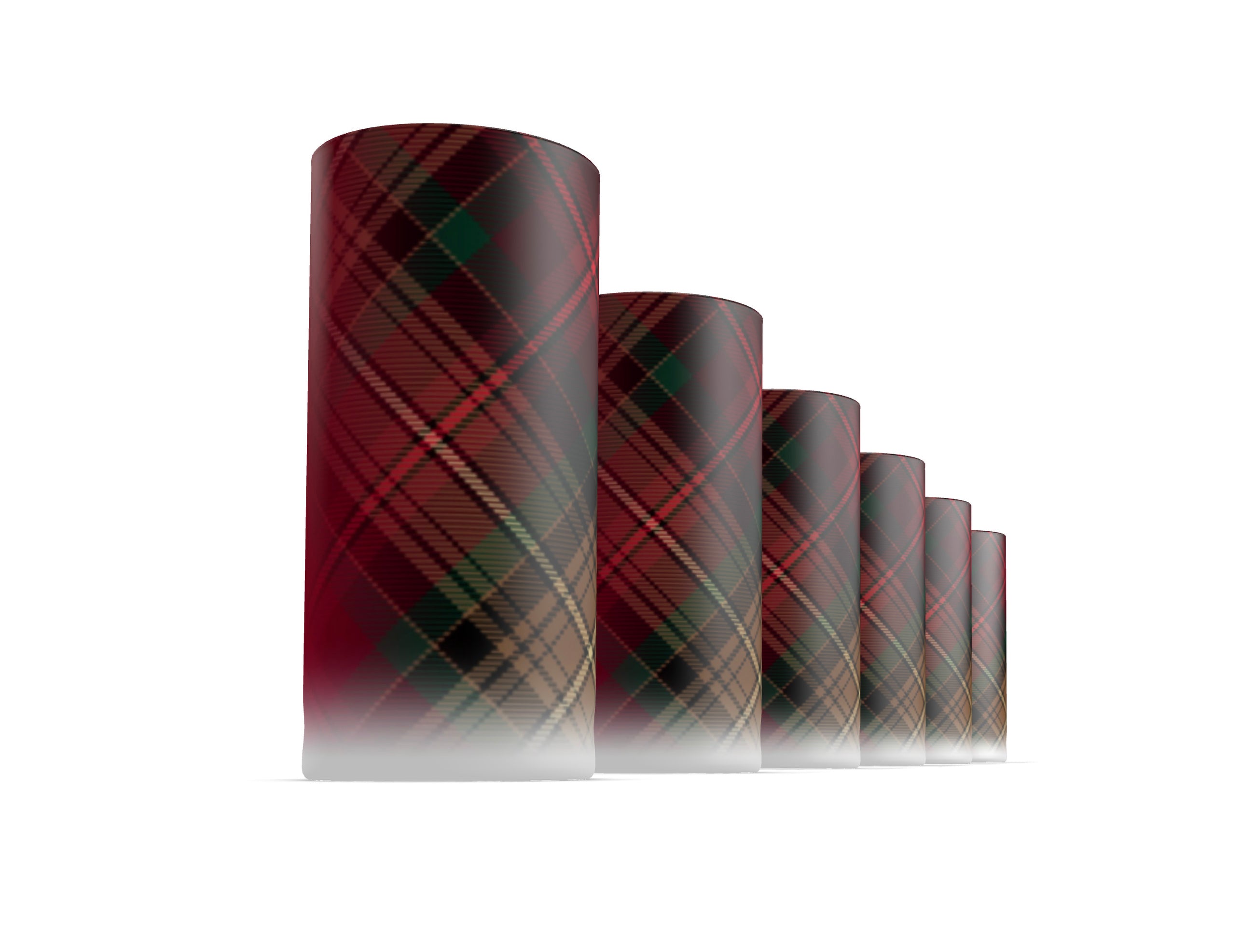 Scotland Forever - 7th Centennial Tartan Tequila Shot Glasses, by Steven Patrick Sim - Set of six glasses