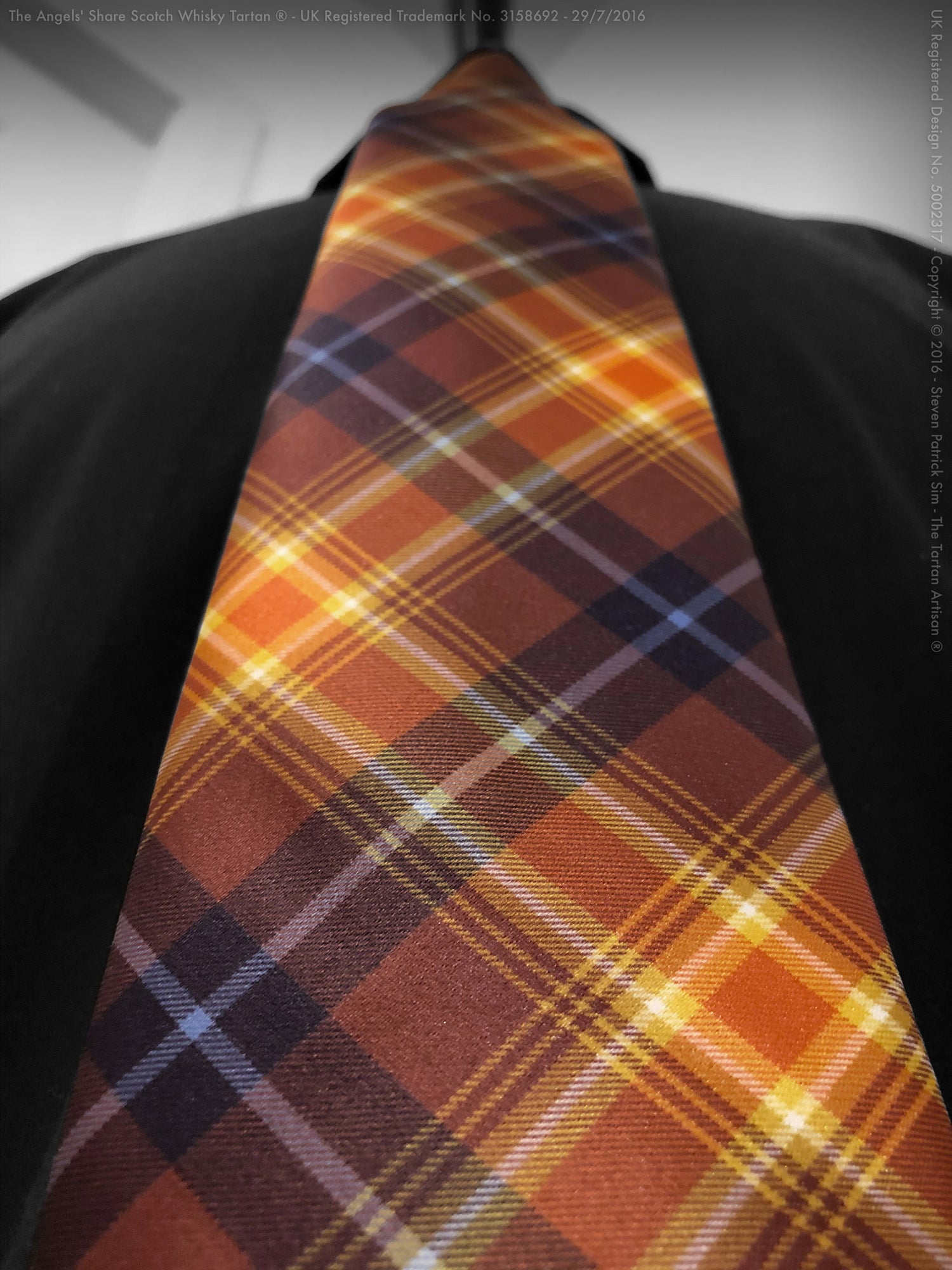 The Angels' Share Scotch Whisky Tartan Gents Neck Tie made in Scotland - exclusive to Steven Patrick Sim