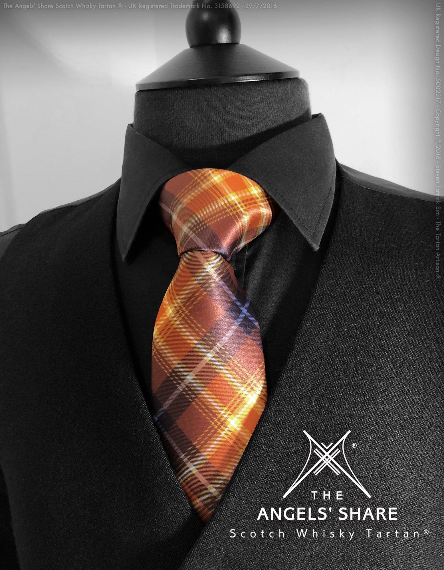 The Angels' Share Scotch Whisky Tartan Gents Neck Tie made in Scotland