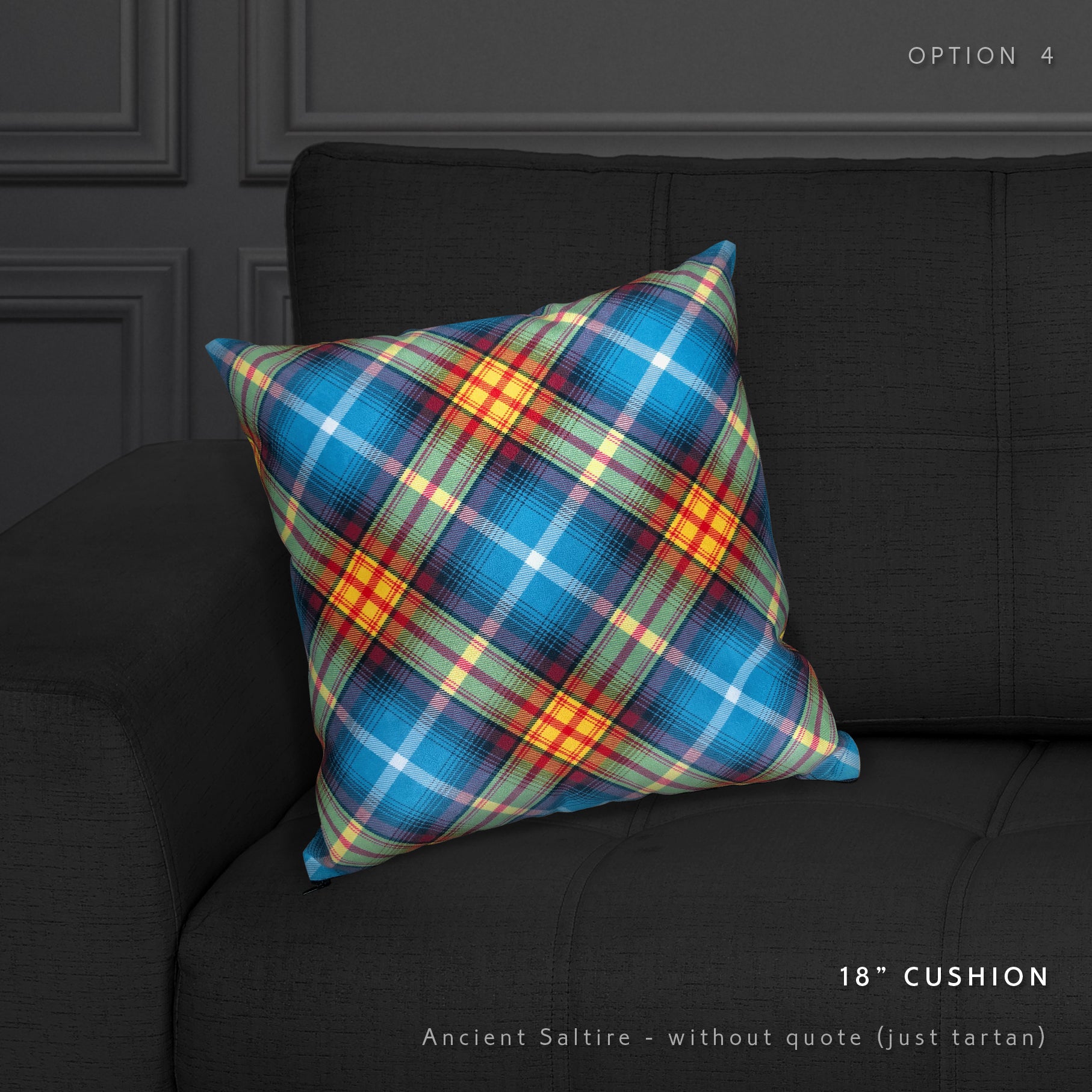 Steven Patrick Sim's Declaration of Scottish Independence tartan cushion