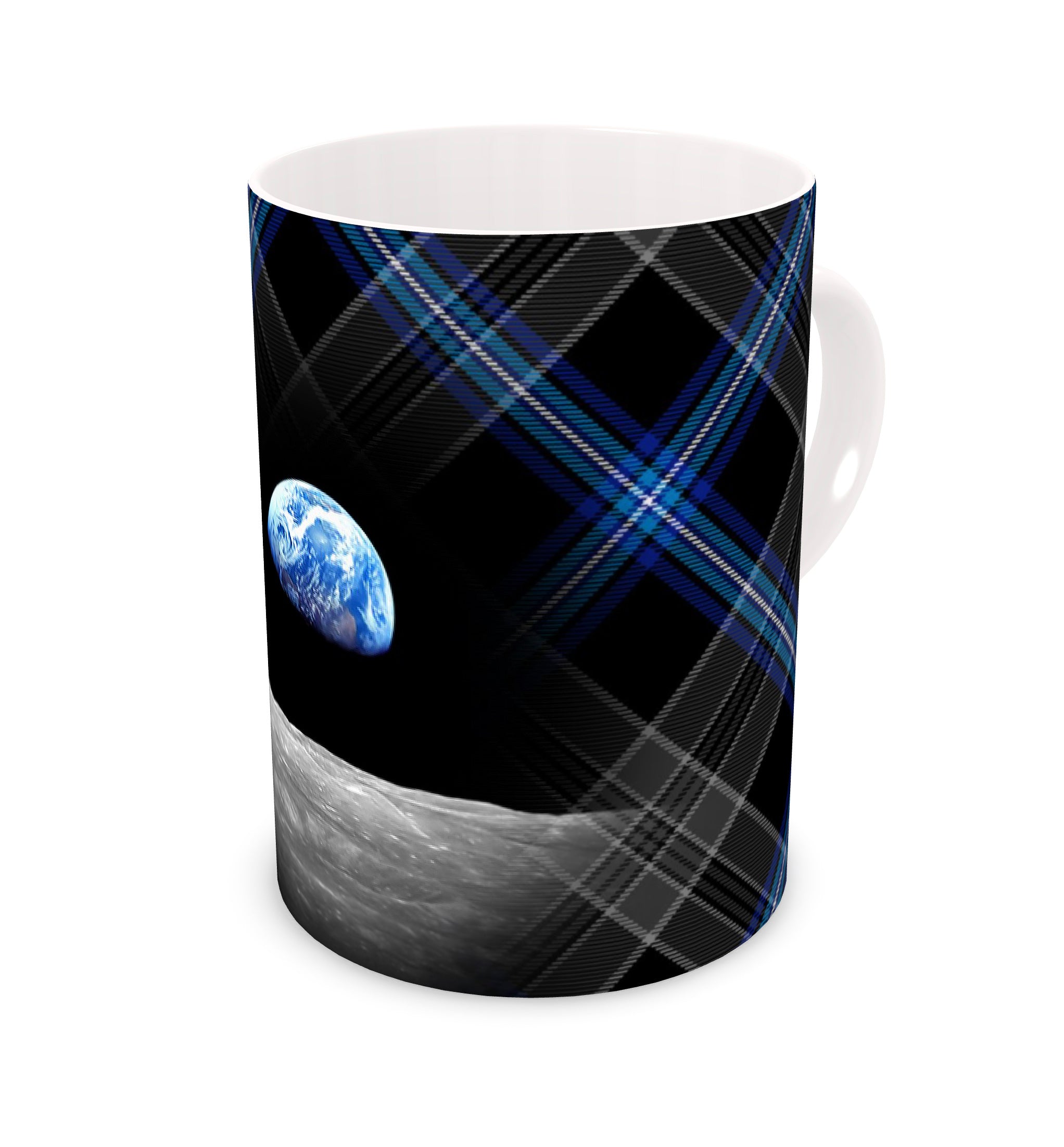 Earthrise Tartan 2.0 - Fine Bone China Mug - With Sett & Photo - 5