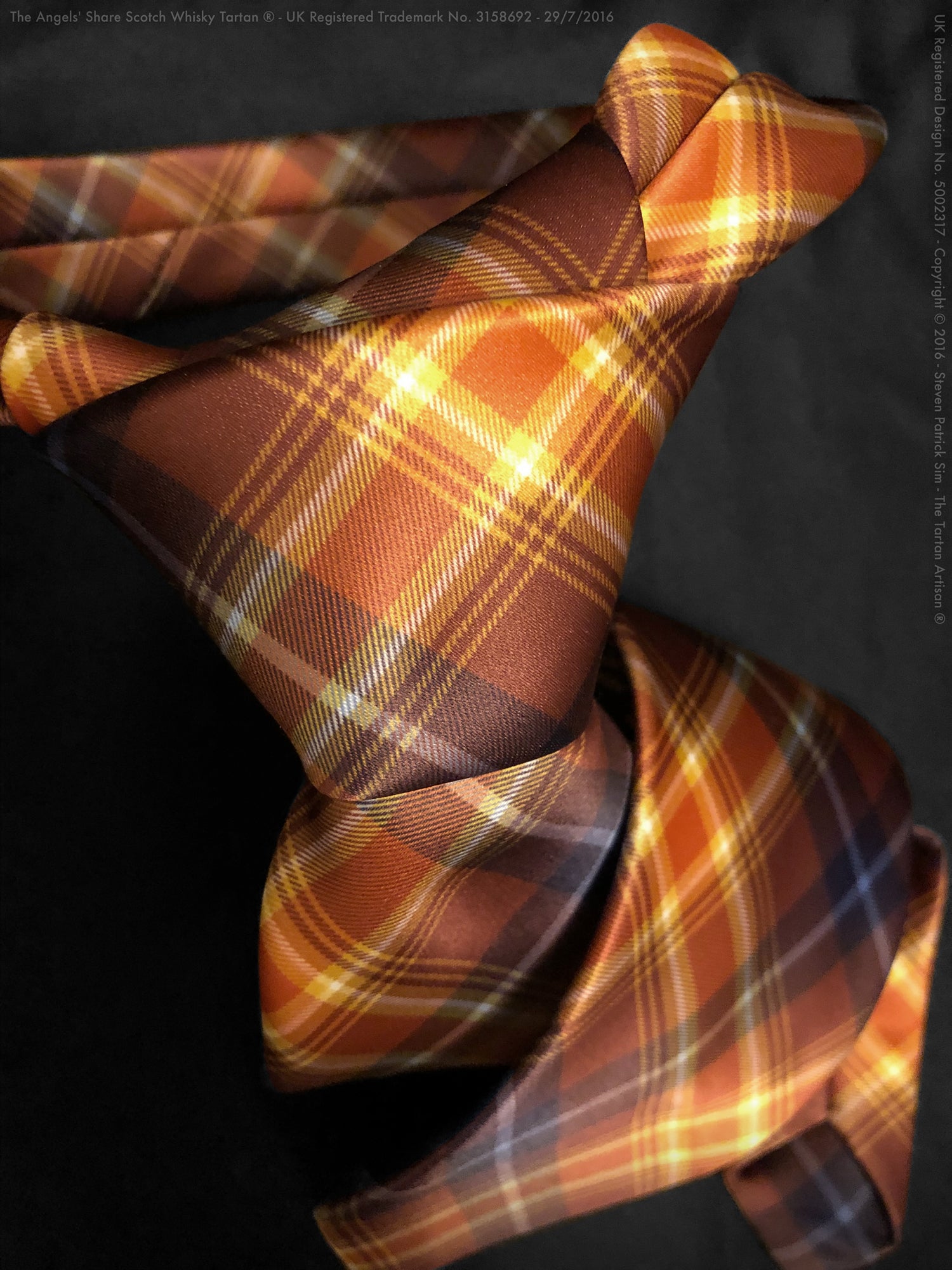 The Angels' Share Scotch Whisky Tartan Gents Neck Tie made in Scotland - for him