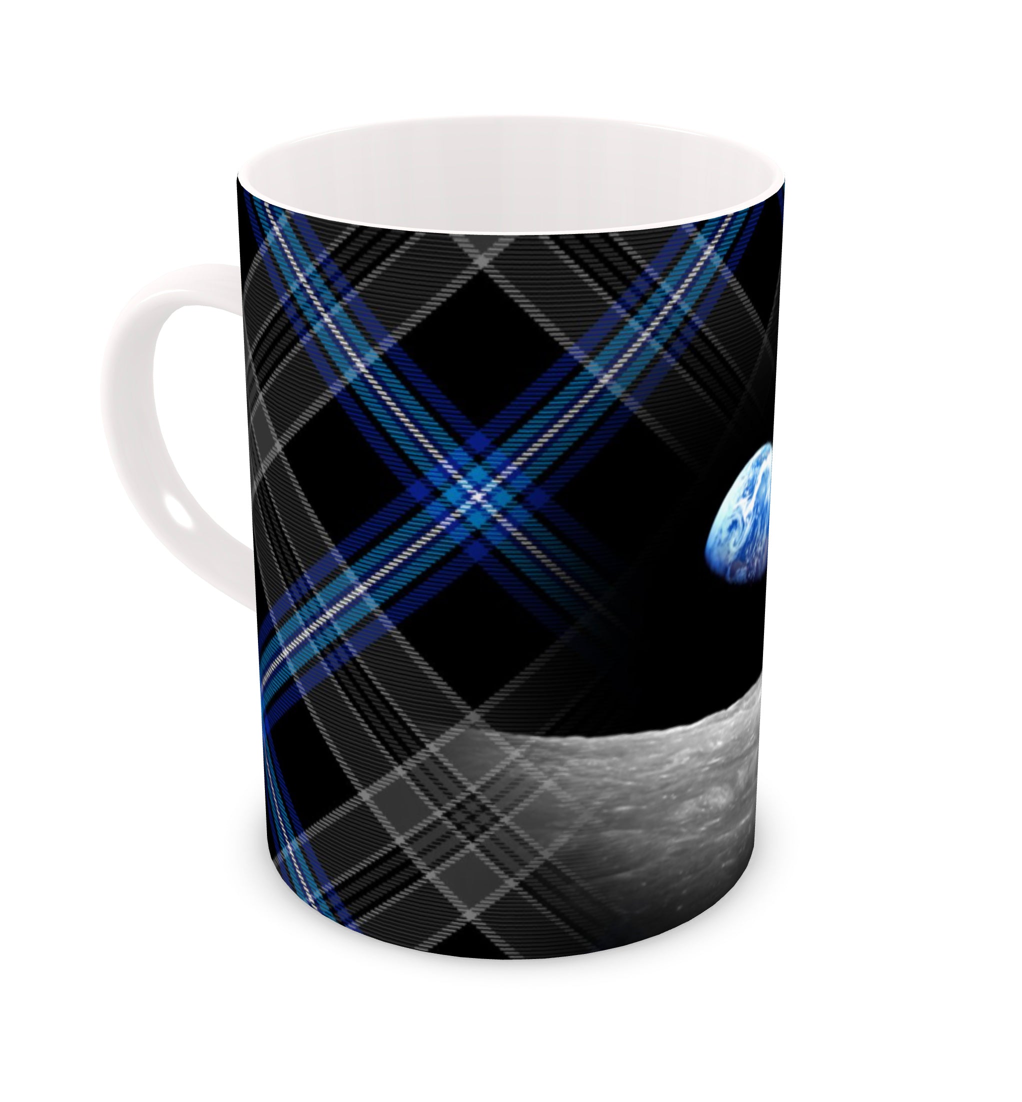 Earthrise Tartan 2.0 - Fine Bone China Mug - With Sett & Photo - 6