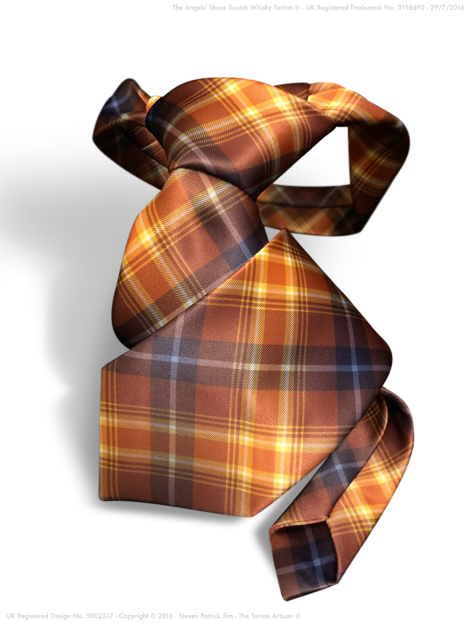 The Angels' Share Scotch Whisky Tartan Gents Neck Tie made in Scotland - quality satin