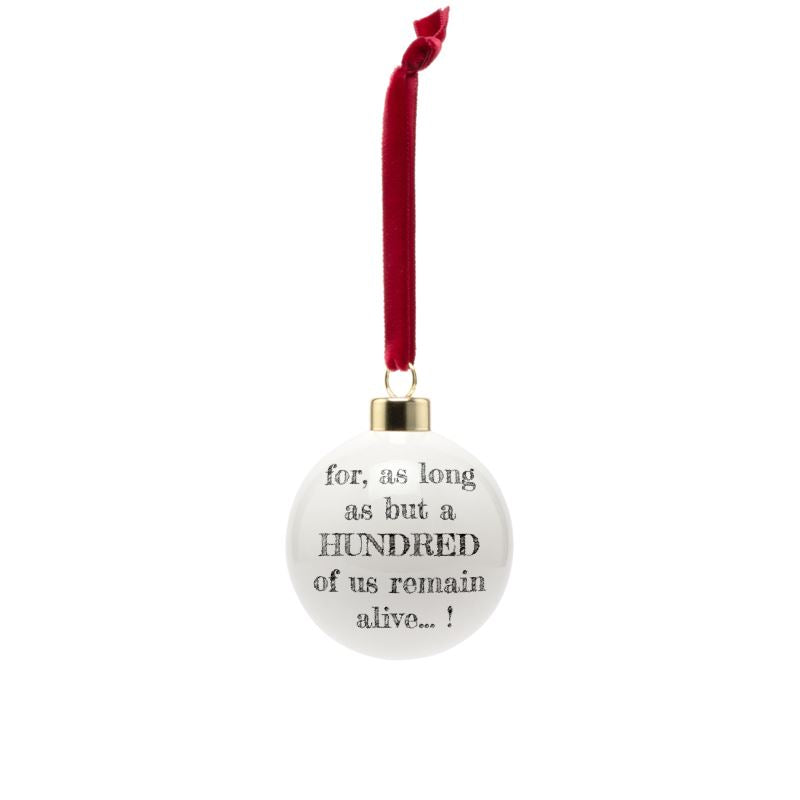The Declaration of Scottish Independence Tartan ~ Bone China Christmas Bauble