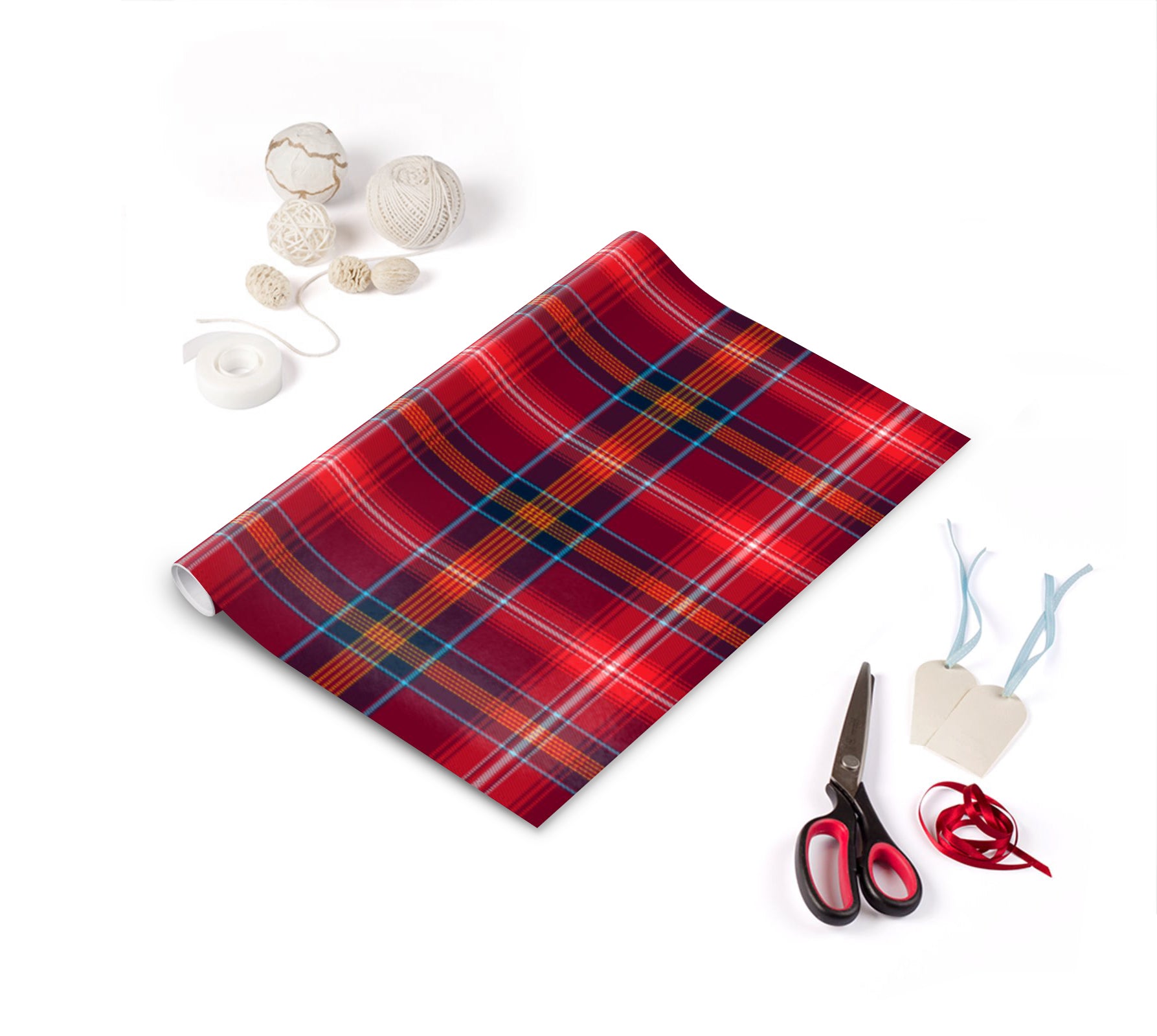 Designer wrapping paper exclusive to the Tartan Artisan ®. Featuring the Red Lichtie Tartan, Arbroath’s official district tartan which was adopted by the Royal Burgh of Arbroath Community Council, 5th Oct 2012. For all, far and near, who have associations with Arbroath