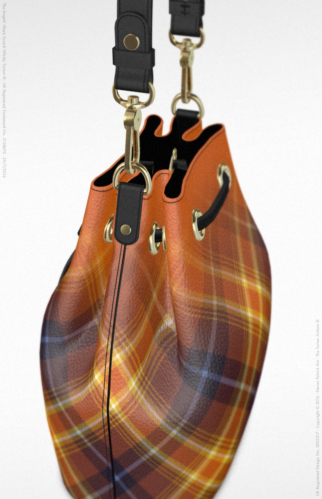 The Angels' Share - Custom Made Leather Bucket Bag - Whisky Amber
