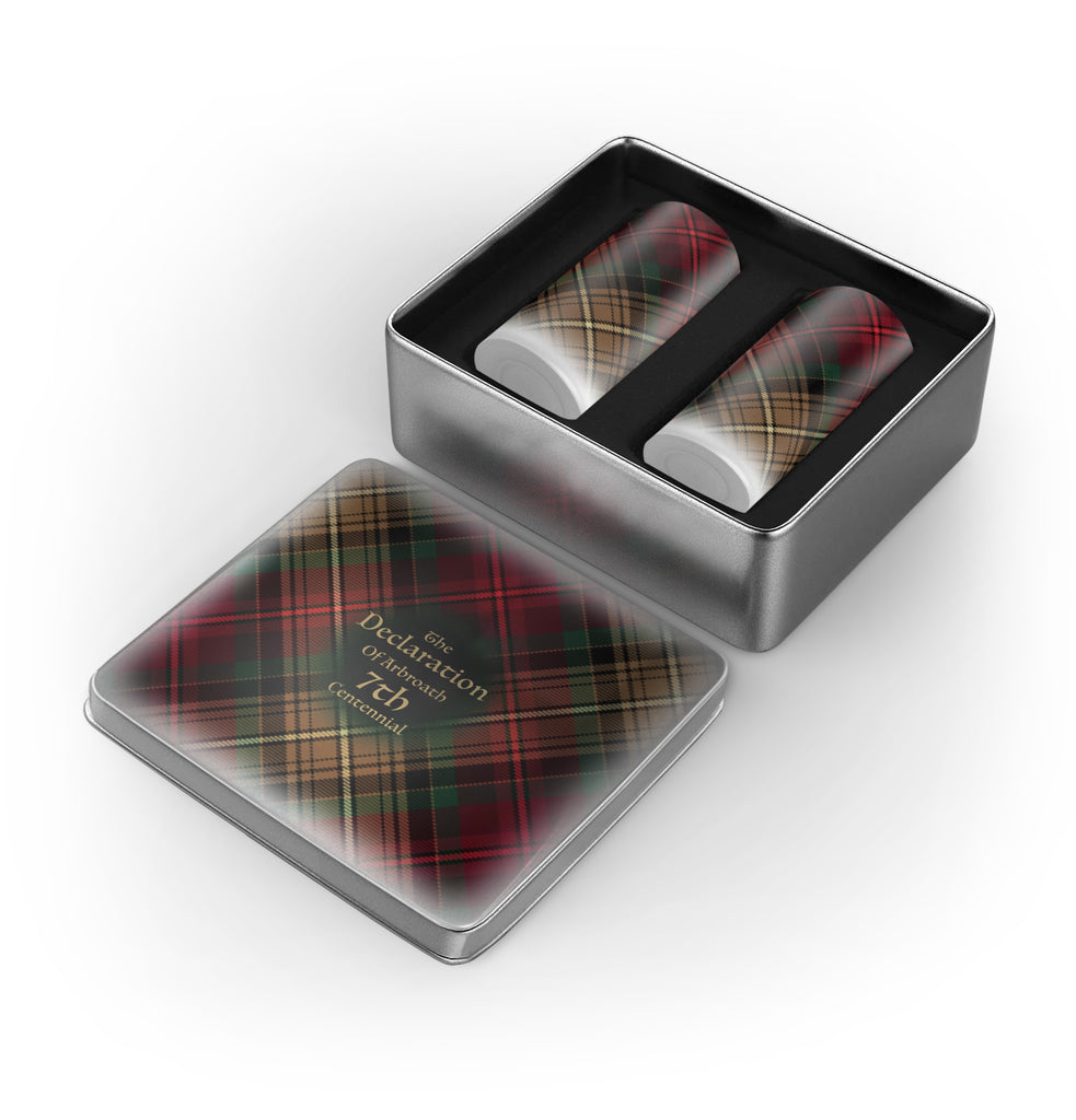 7th Centennial Tartan Tequila Shot Glasses - exclusively available from the Tartan Artisan