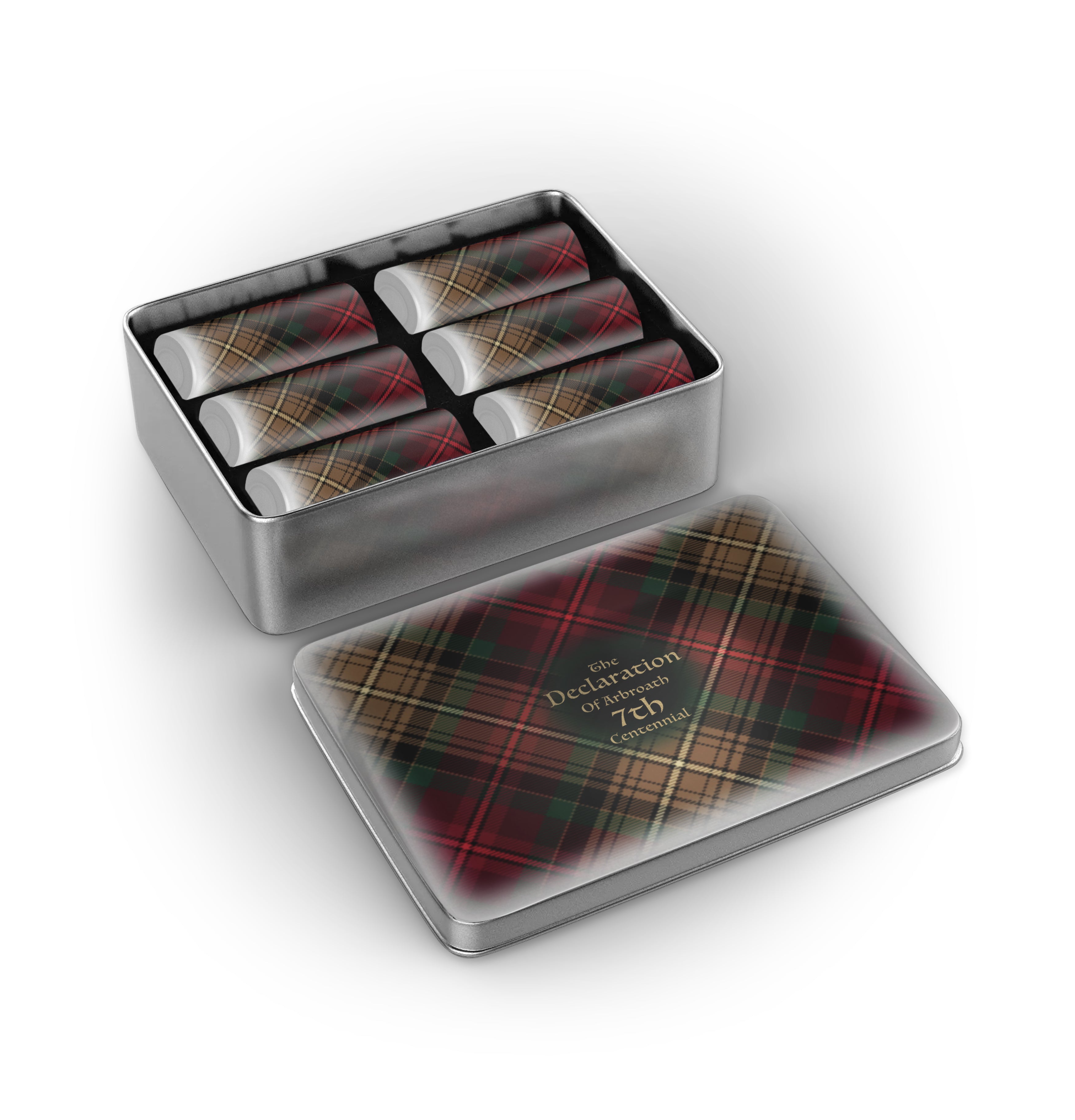 7th Centennial Tartan Tequila Shot Glasses - a unique gift idea from Scotland!