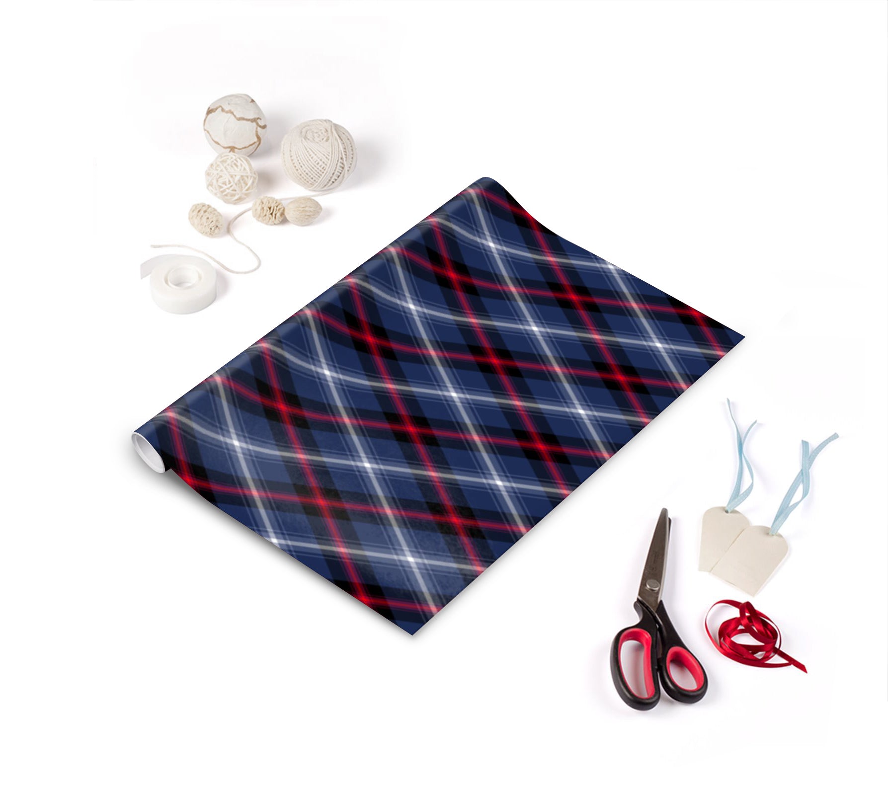 Designer wrapping paper exclusive to the Tartan Artisan ®. Featuring the Bell Rock Lighthouse 200th Anniversary Tartan, created in 2012 to commemorate the 200th anniversary of the Bell Rock Lighthouse, first lit on 1 February 1811