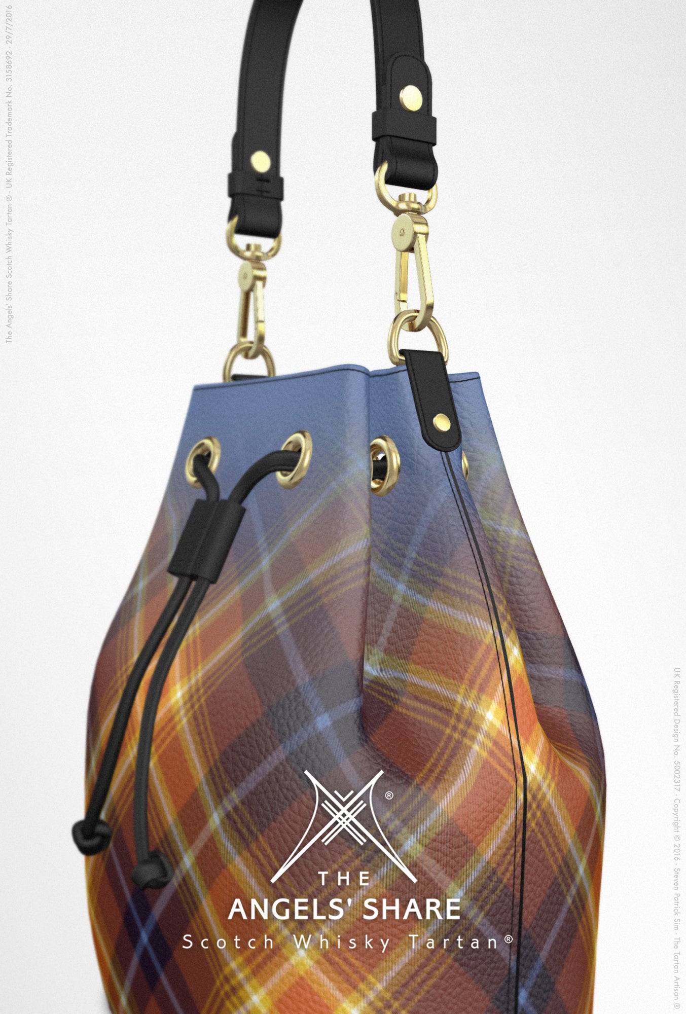 The Angels' Share Leather Bucket Designer Hand Bag - by Steven Patrick Sim, the Tartan Artisan - nappa leather