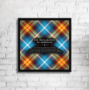 Ancient Saltire - Declaration Tartan 16" Framed Canvas