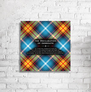 Ancient Saltire - Declaration Tartan 16" Stretched Canvas