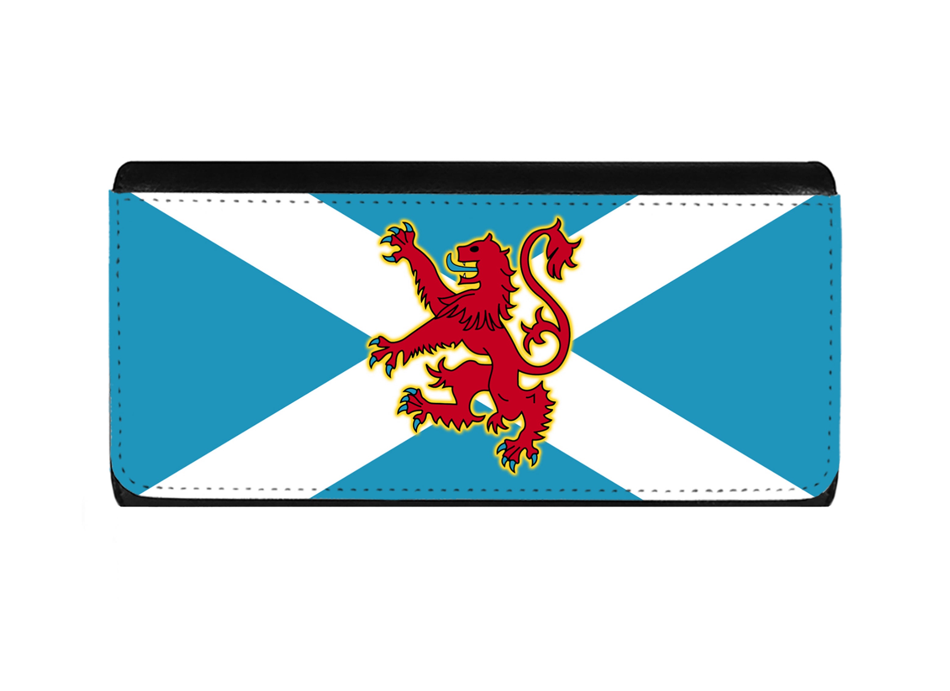 Ancient Azure Scottish Saltire & Lion Rampant ~ Faux Leather Ladies Purse