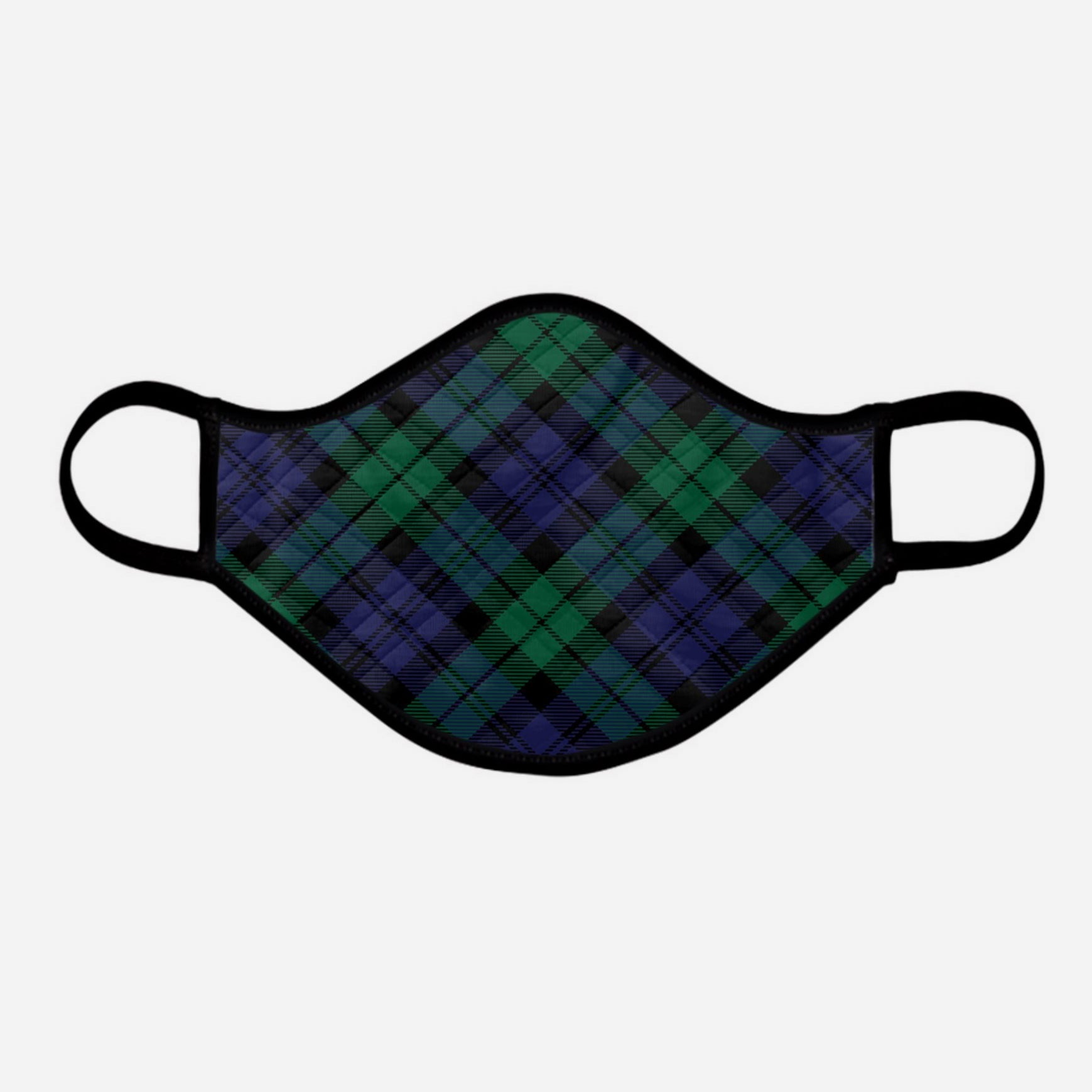 Black Watch tartan face mask covering cloth Steven Patrick Sim the Tartan Artisan - extra large