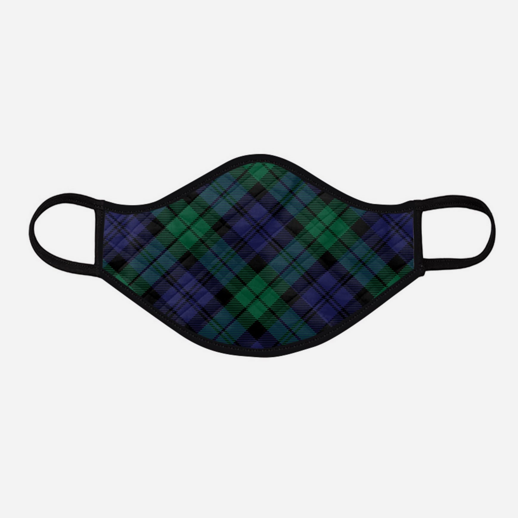 Black Watch tartan face mask covering cloth Steven Patrick Sim the Tartan Artisan - large