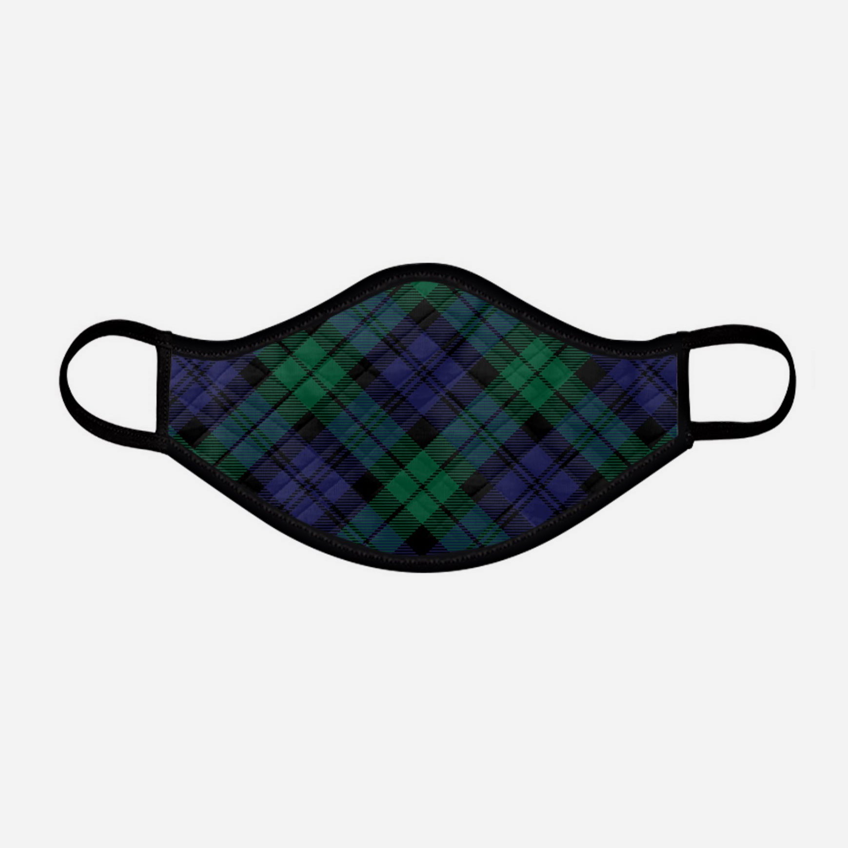 Black Watch tartan face mask covering cloth Steven Patrick Sim the Tartan Artisan - medium