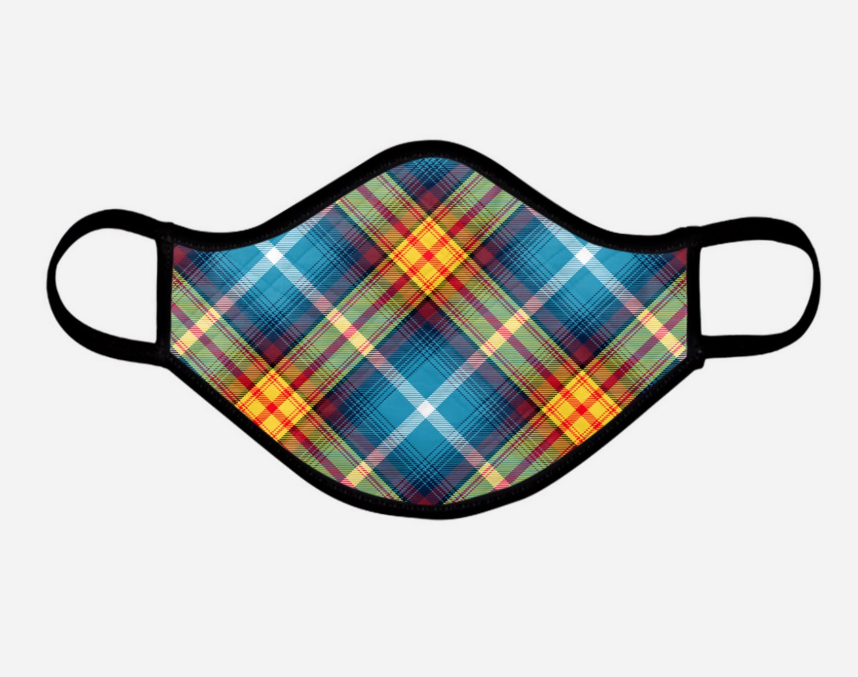 The Declaration of Scottish Independence Arbroath 6th April 1320 Contoured Tartan custom printed face mask - Extra Large - by the Steven Patrick Sim Tartan Artisan - Stevie Tartan Guy Arbroath, Scotland