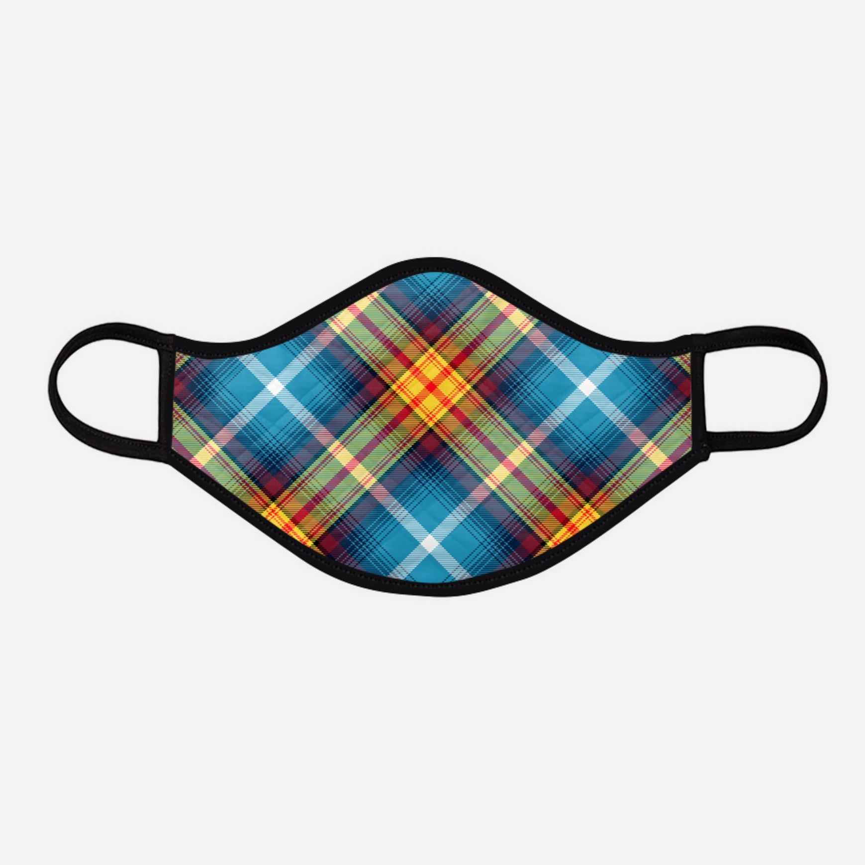 Contoured Face Mask - face covering - Nicola Sturgeon - Declaration of Scottish Independence tartan - by Steven Patrick Sim the Tartan Artisan - Stevie Tartan Guy - large