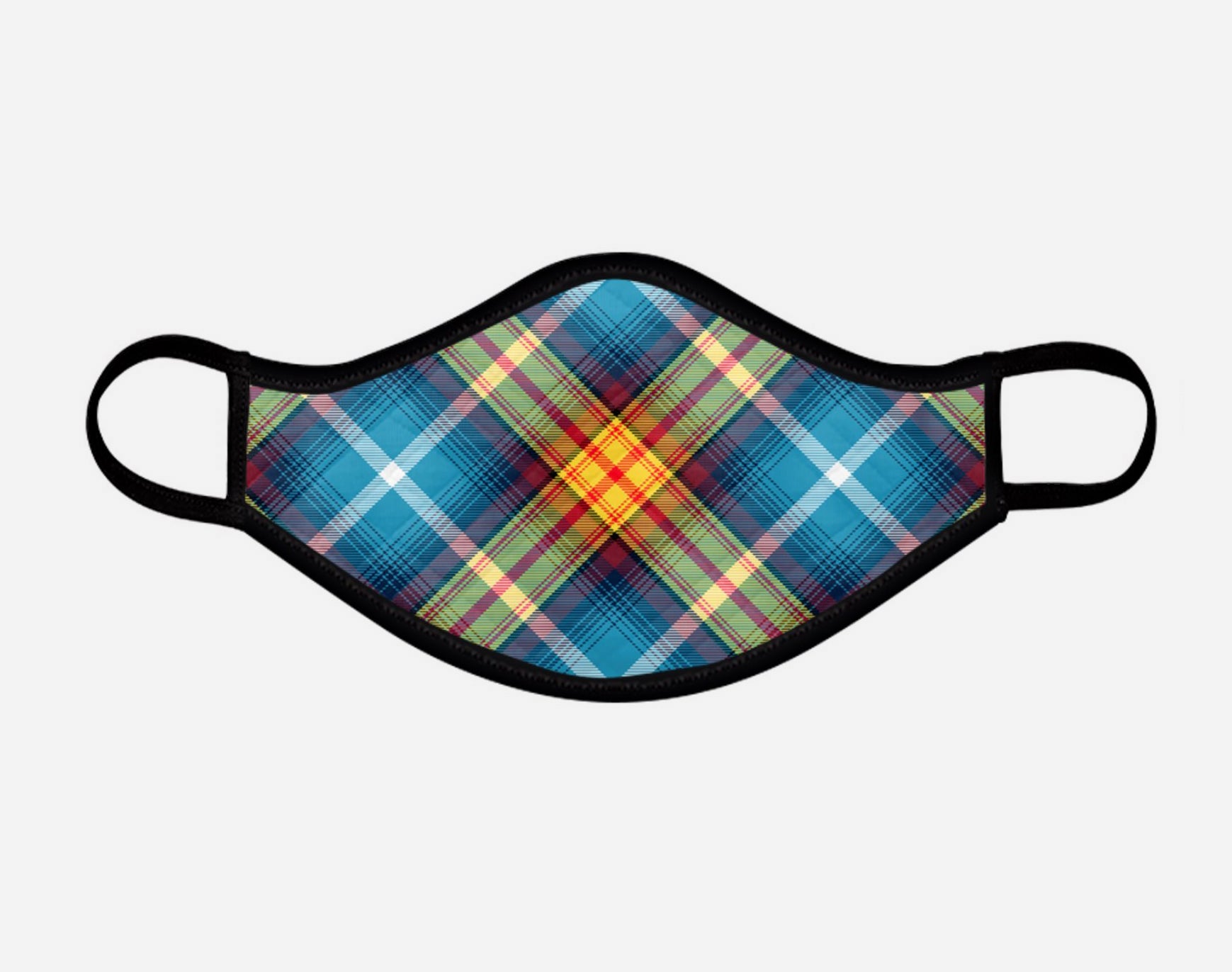 The Declaration of Scottish Independence Arbroath 6th April 1320 Contoured Tartan custom printed face mask - Medium - by the Steven Patrick Sim Tartan Artisan - Stevie Tartan Guy Arbroath, Scotland