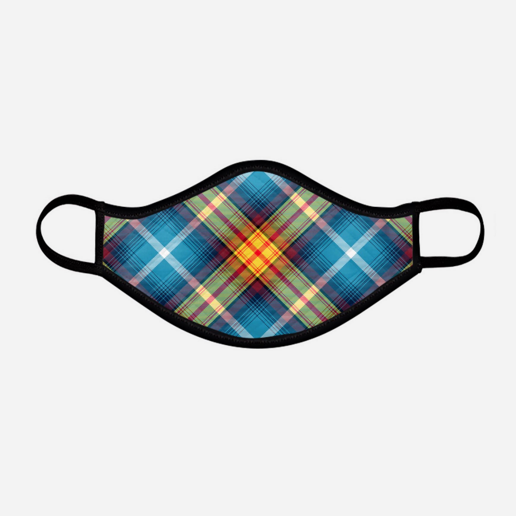 Contoured Face Mask - face covering - Nicola Sturgeon - Declaration of Scottish Independence tartan - by Steven Patrick Sim the Tartan Artisan - Stevie Tartan Guy - medium