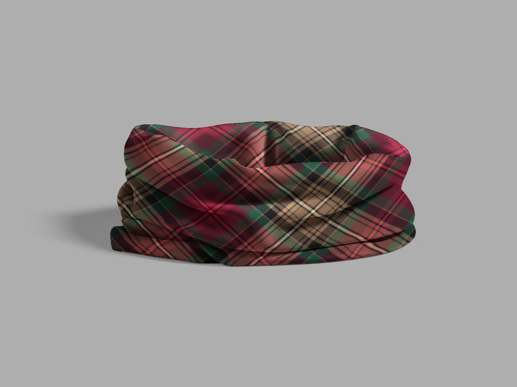 Declaration Tartan 700 Unisex Neck Gaiter - Small sett - scrunched