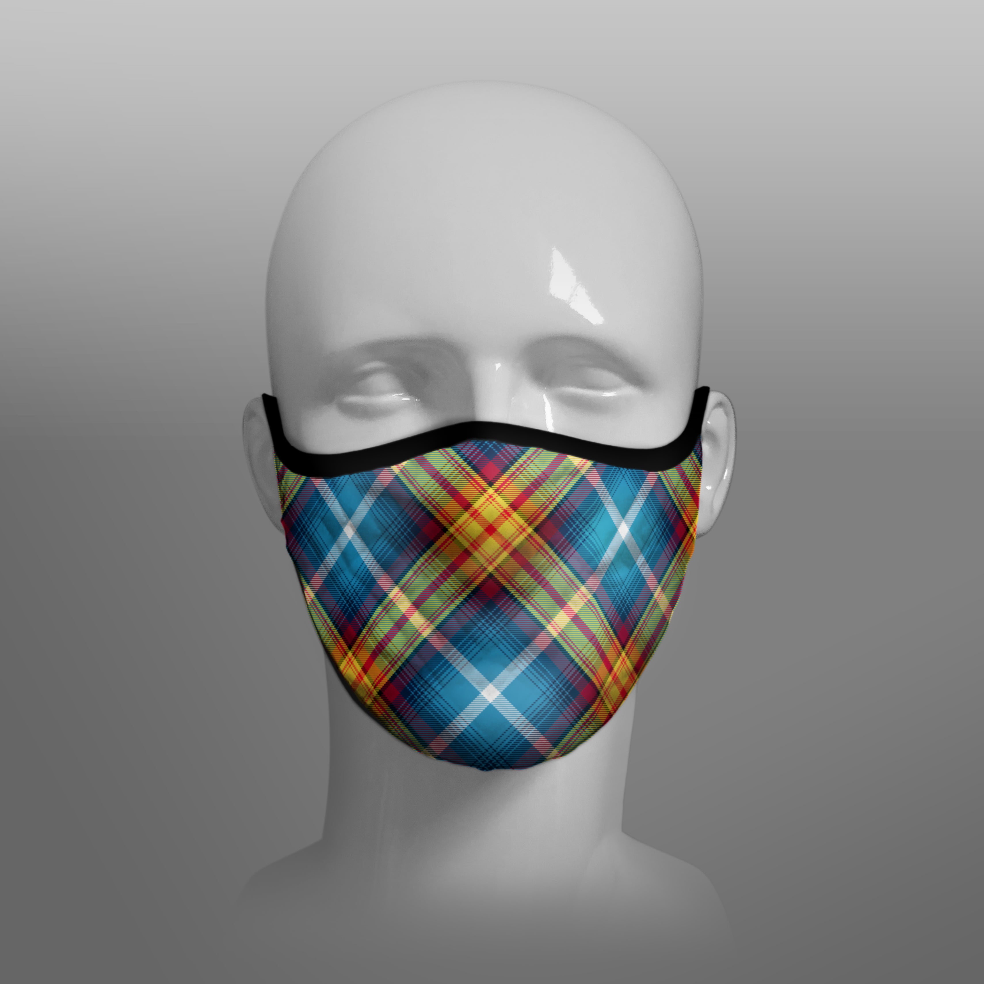The Declaration of Scottish Independence Arbroath 6th April 1320 Contoured Tartan - YES IT'S TIME - Alba Gu Brath - Pro EU - European Union - Scottish Saltire - Face Mask medium