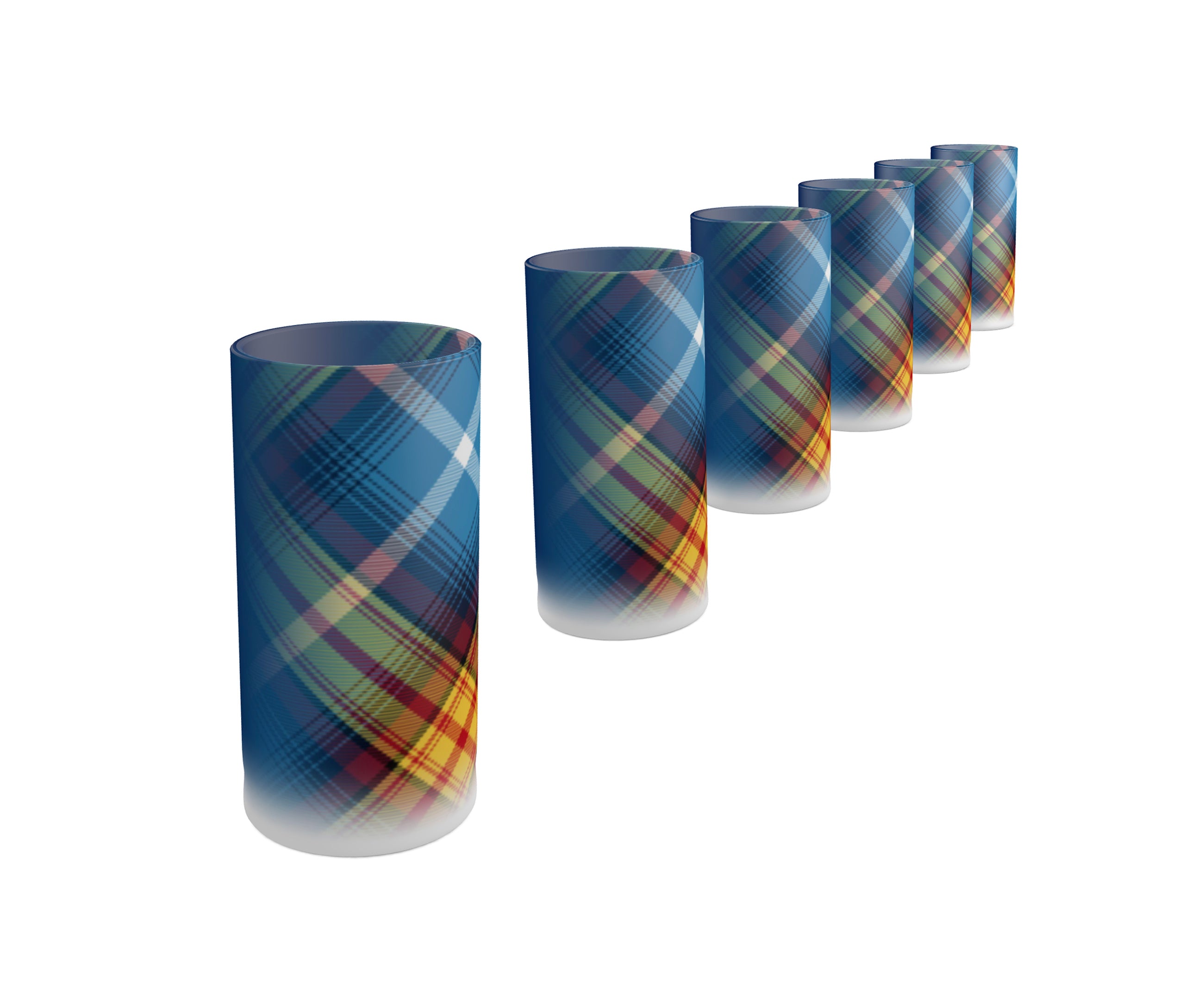 Scotland Forever - Declaration Tartan - Tequila Shot Glasses Set of 6