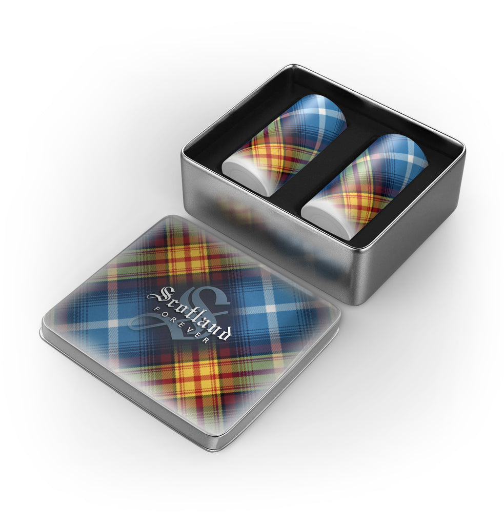 Scotland Forever - Declaration Tartan - Tequila Shot Glasses Set of 2
