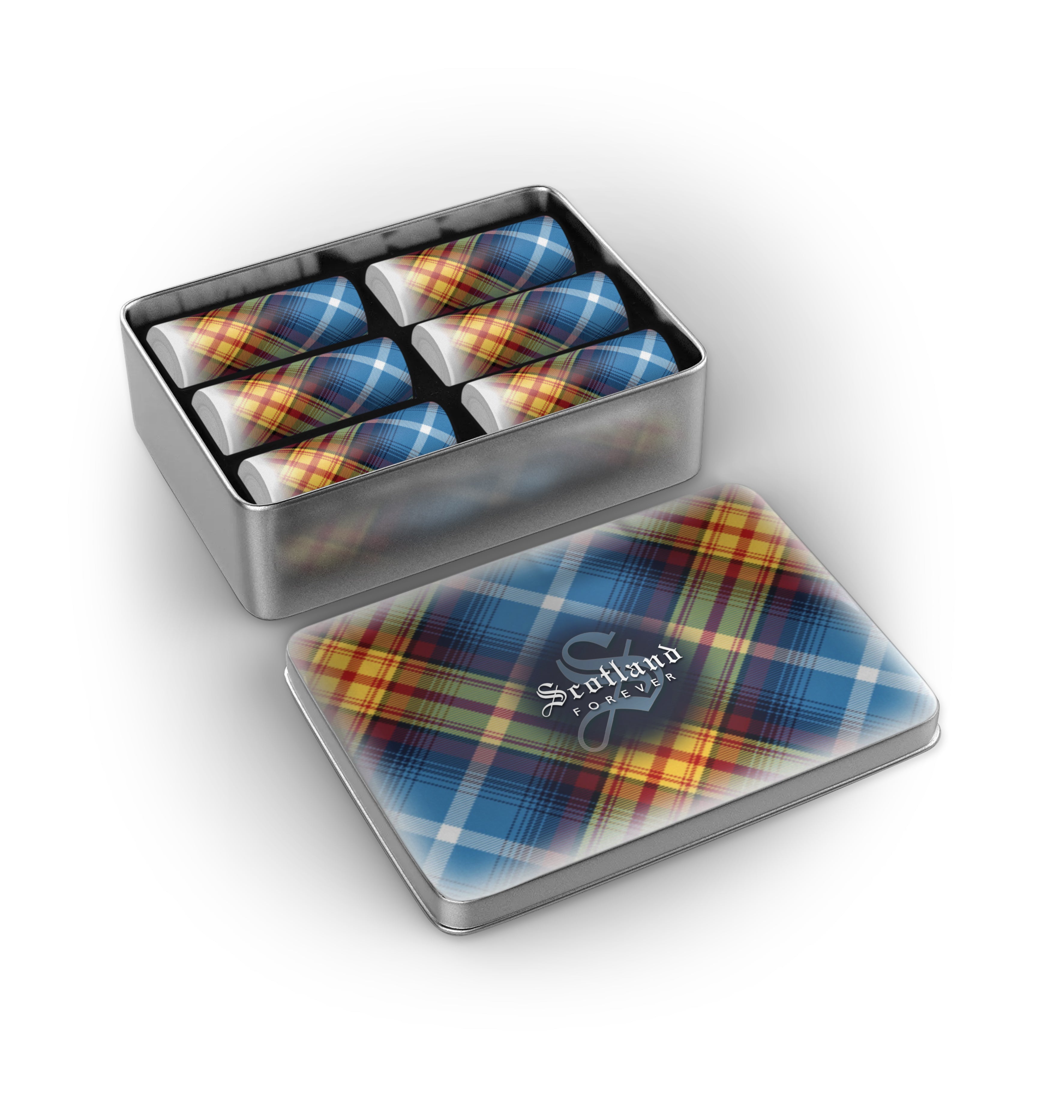 Scotland Forever - Declaration Tartan - Tequila Shot Glasses Set of 6