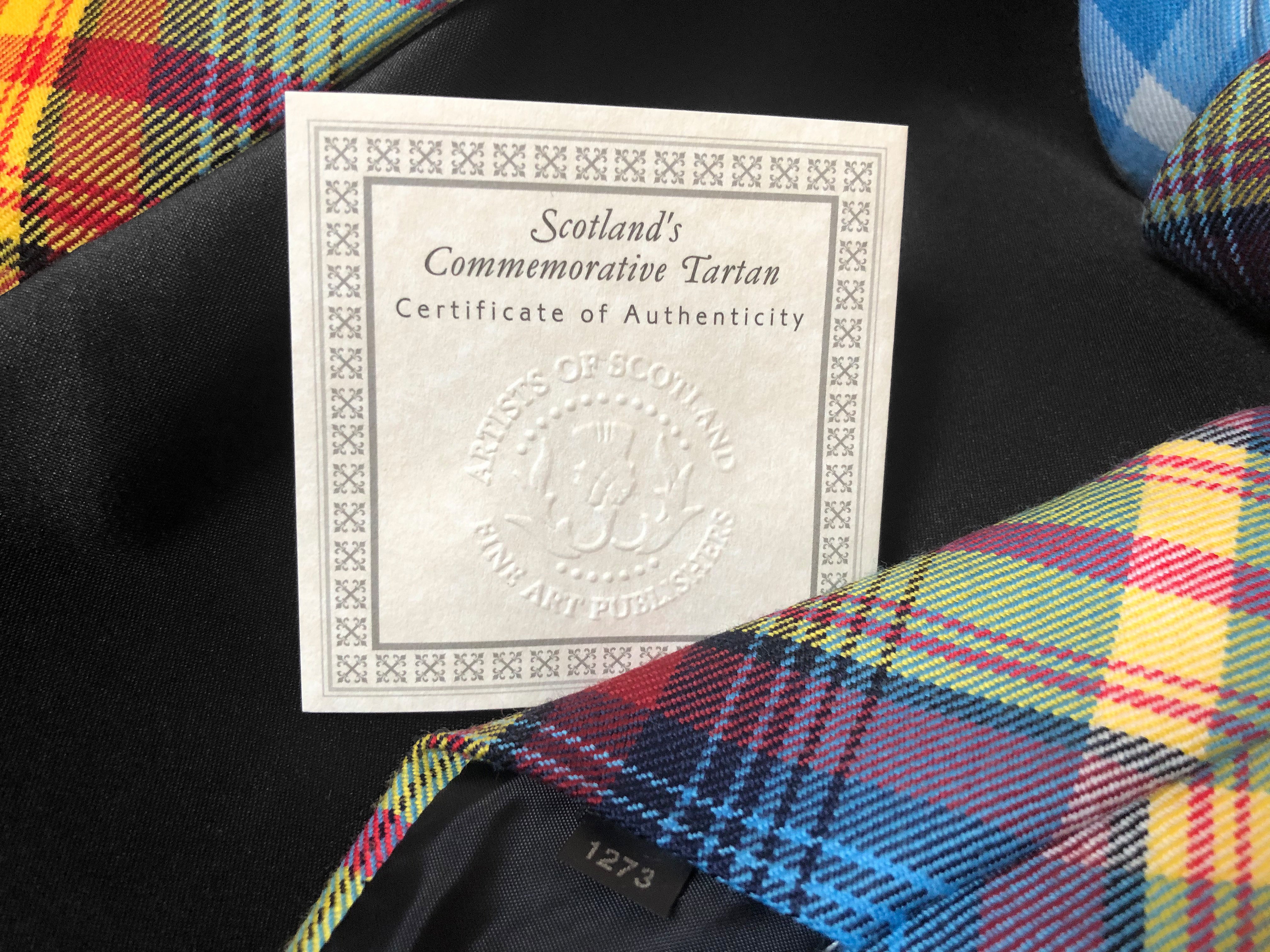 Declaration tartan Tie Certificate