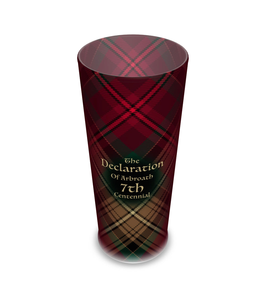 Declaration of Arbroath 7th Centennial - Frosted Beer Glass - Exclusive to the Tartan Artisan