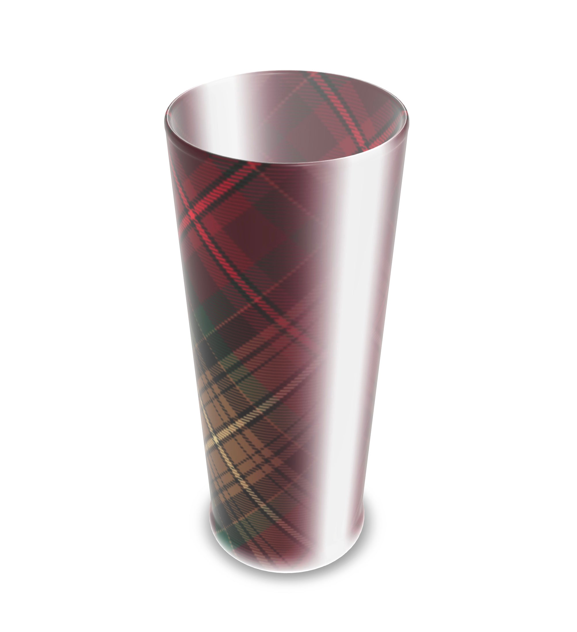 Declaration of Arbroath 7th Centennial - Glossy Beer Glass - simply the 7th Centennial Tartan