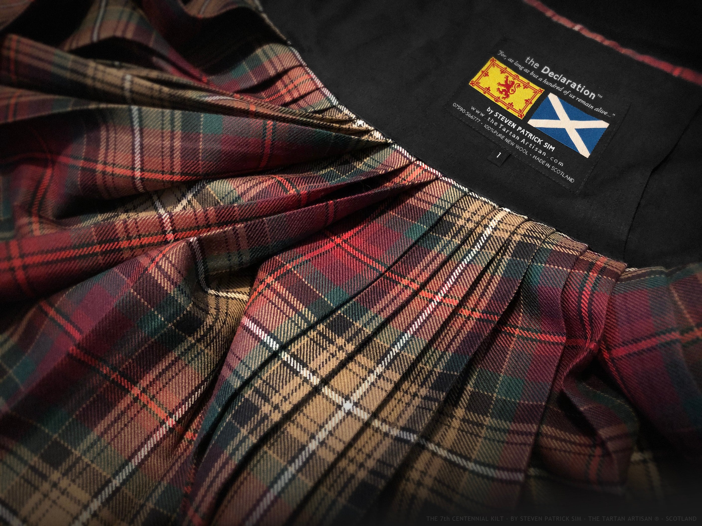 Declaration of Arbroath 7th Centennial Kilt - "for, as long as a hundred of us remain alive"