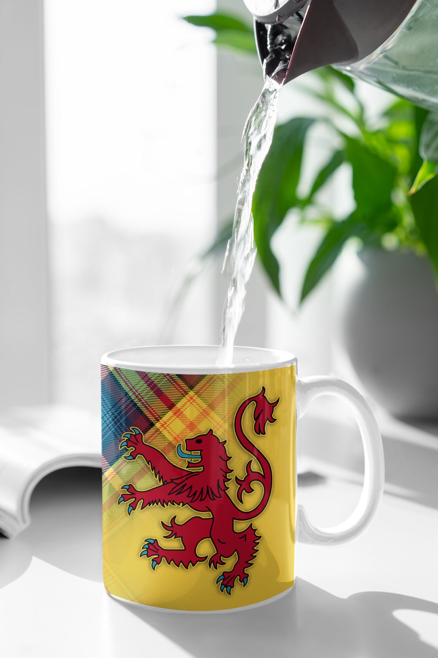 Declaration of Scottish Independence Arbroath 6th April 1320 Lion Rampant Steven Patrick Sim Tartan mug hot water