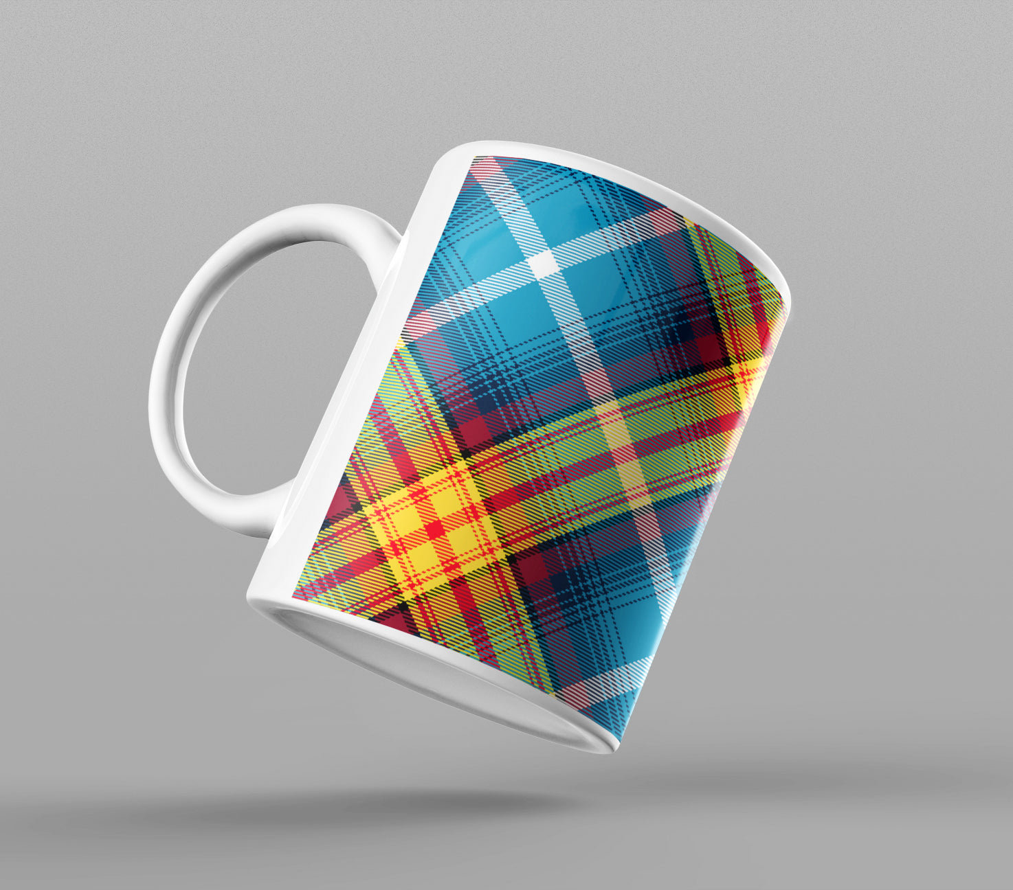 Declaration of Scottish Independence Arbroath 6th April 1320 Lion Rampant Steven Patrick Sim Tartan mug floating